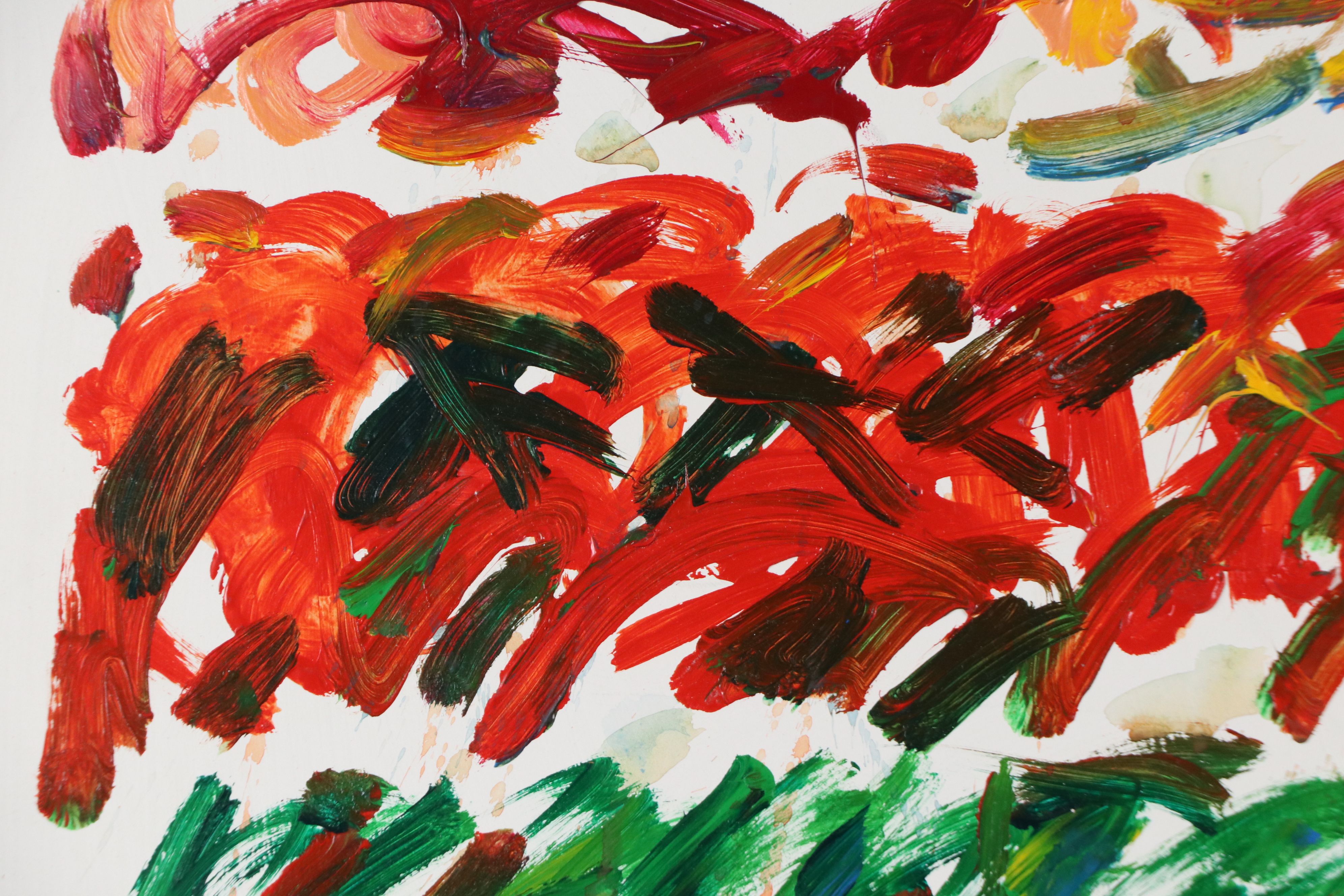 Jack Meanwell Acrylic Painting: Abstract Expressionist, 1994