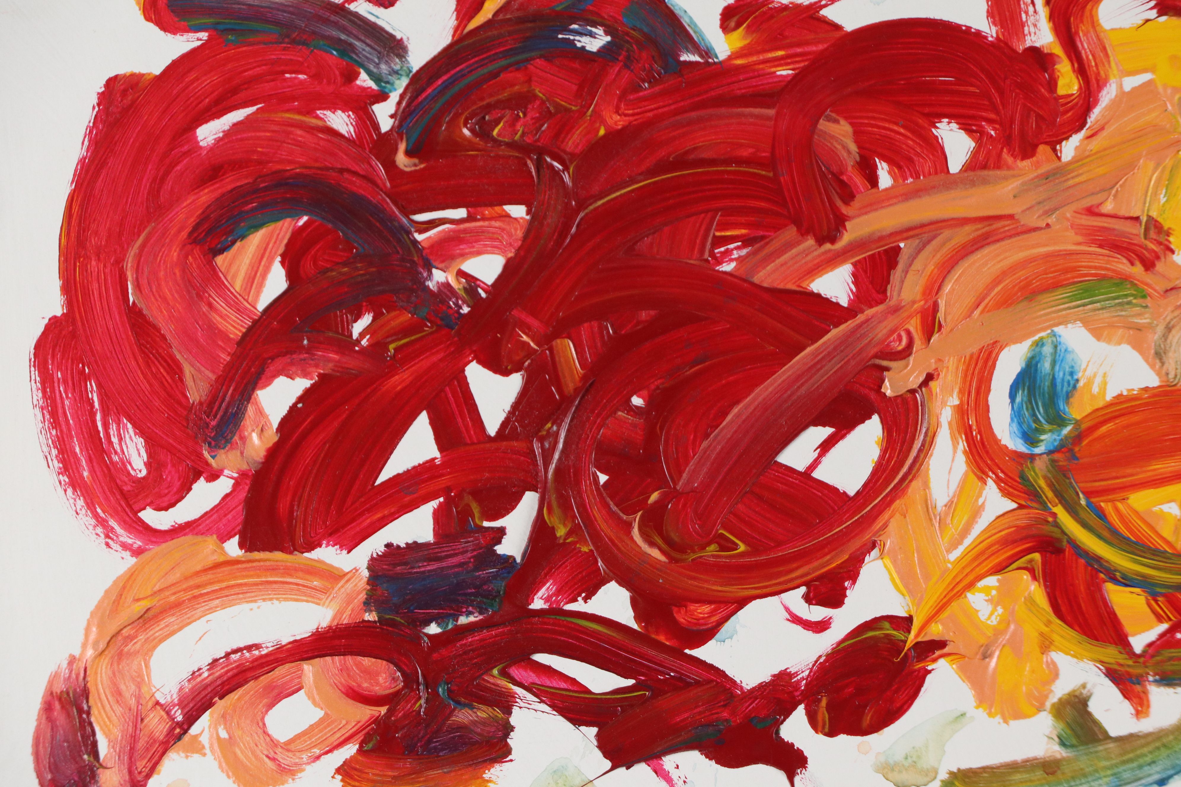 Jack Meanwell Acrylic Painting: Abstract Expressionist, 1994