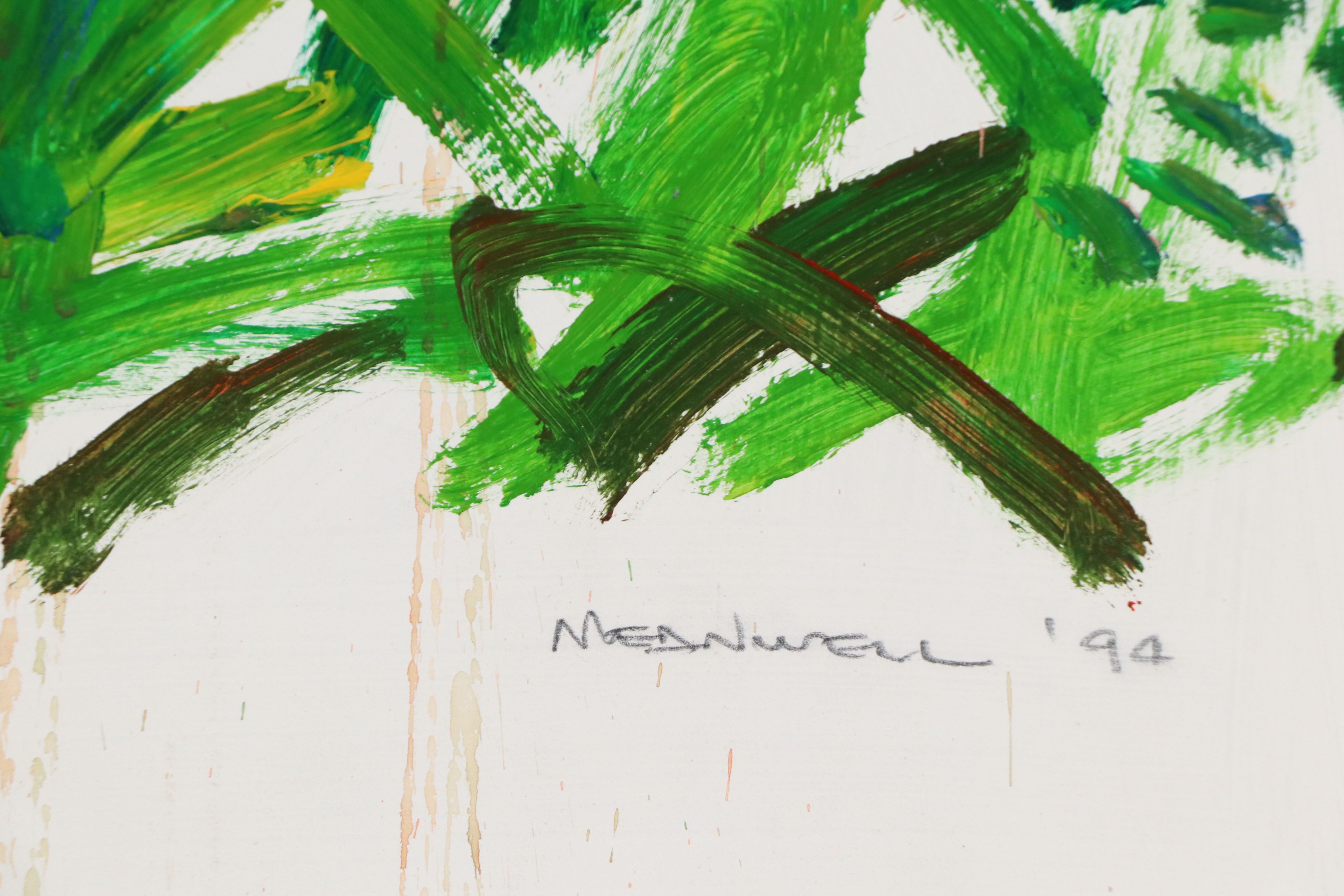 Jack Meanwell Acrylic Painting: Abstract Expressionist, 1994