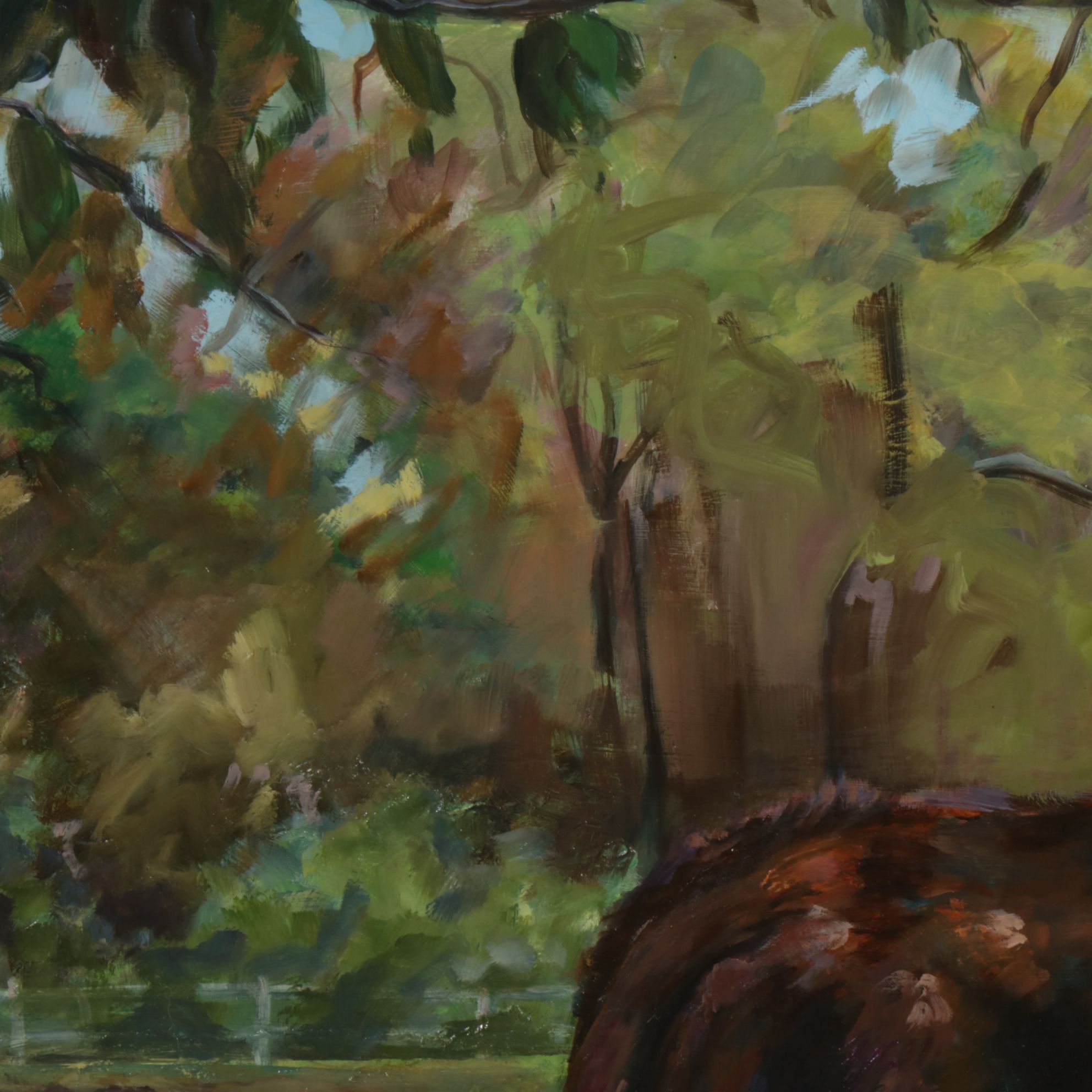 Diane Corman Oil Painting "Lone Bull", Late 20th to Early 21st Century