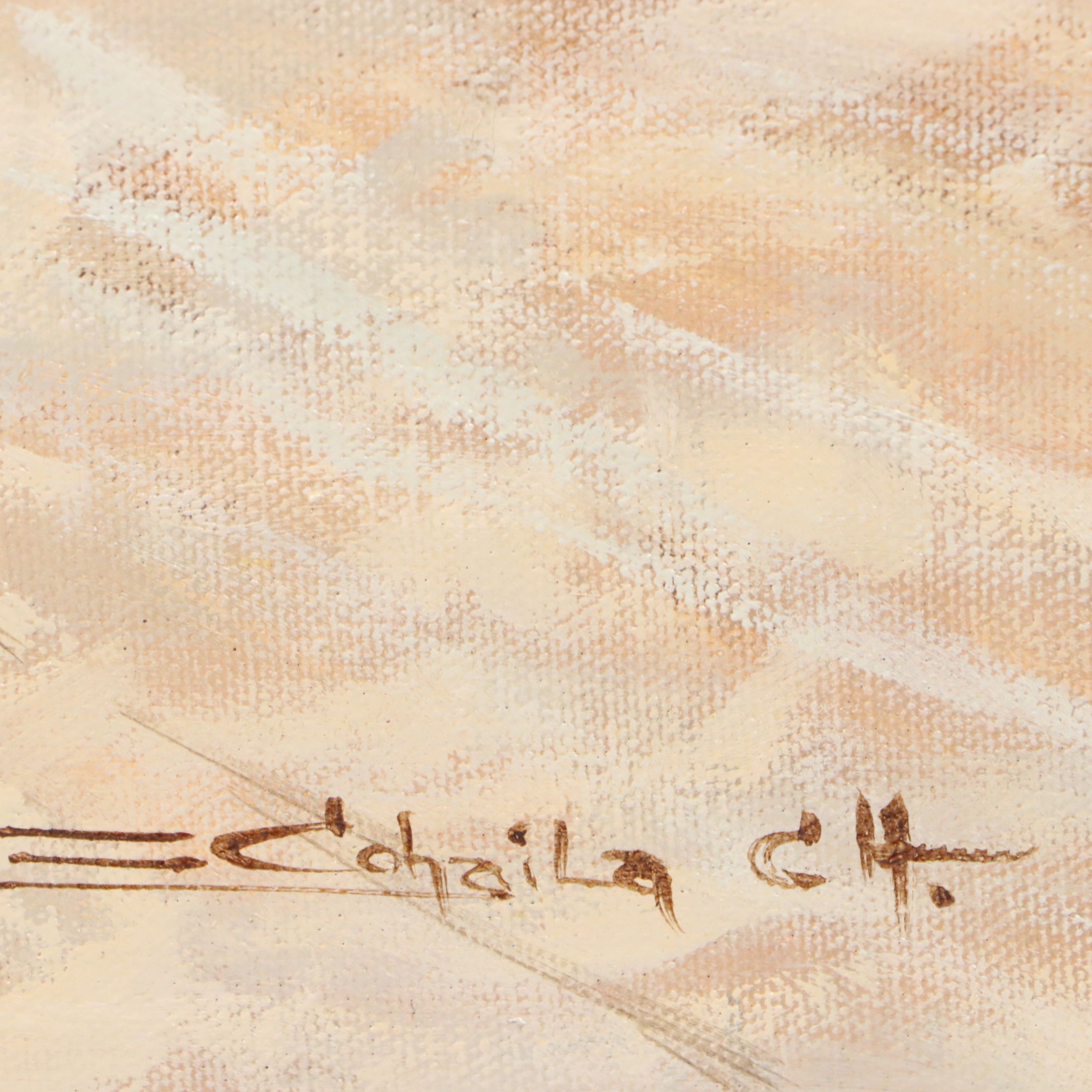 Eugenio Cohaila Acrylic Painting of Parisian Street Scene, 21st Century