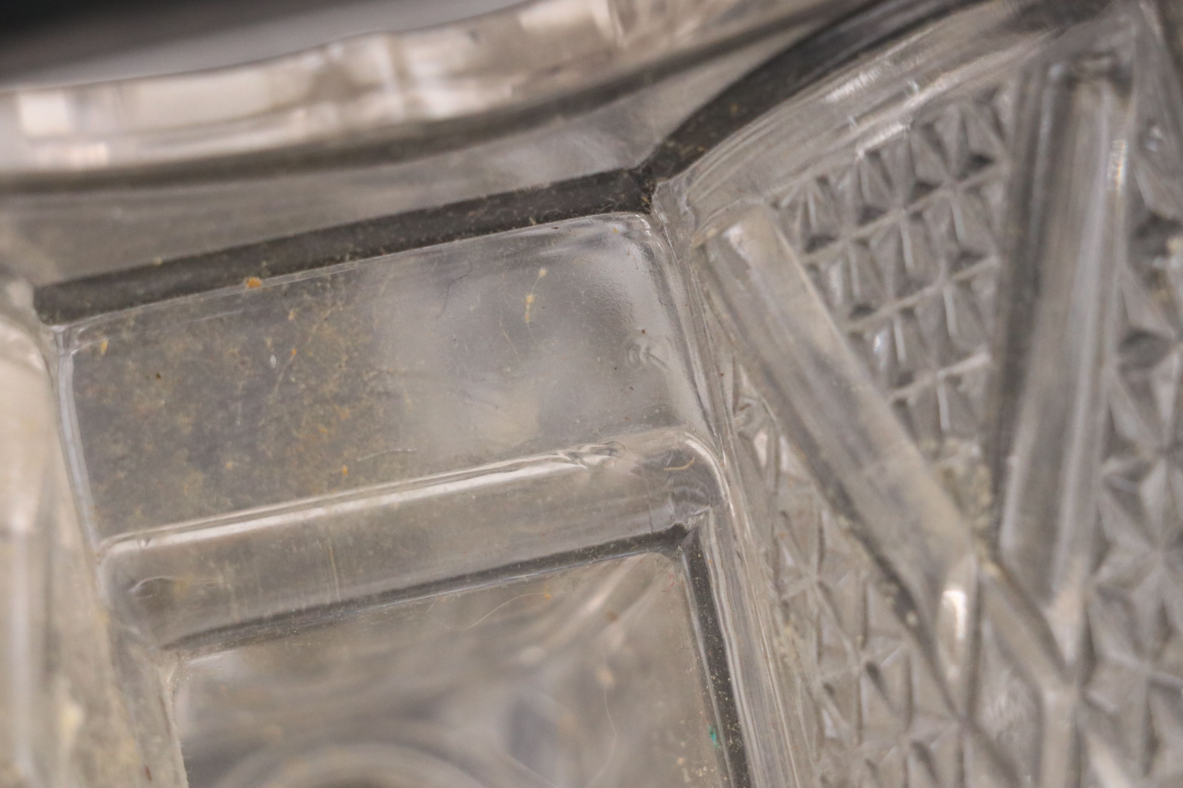 Glass Pedestal Bowls and Glass Divided Dish with Silver Finish Holder