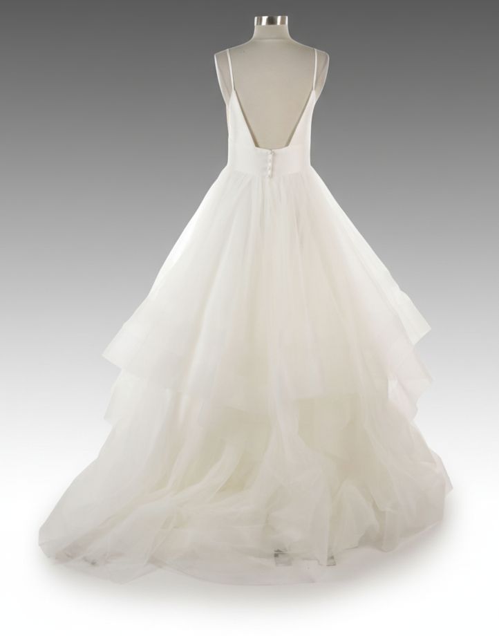 Stella York Ivory Tiered Tulle V-Neck Ballgown Style Bridal Dress
