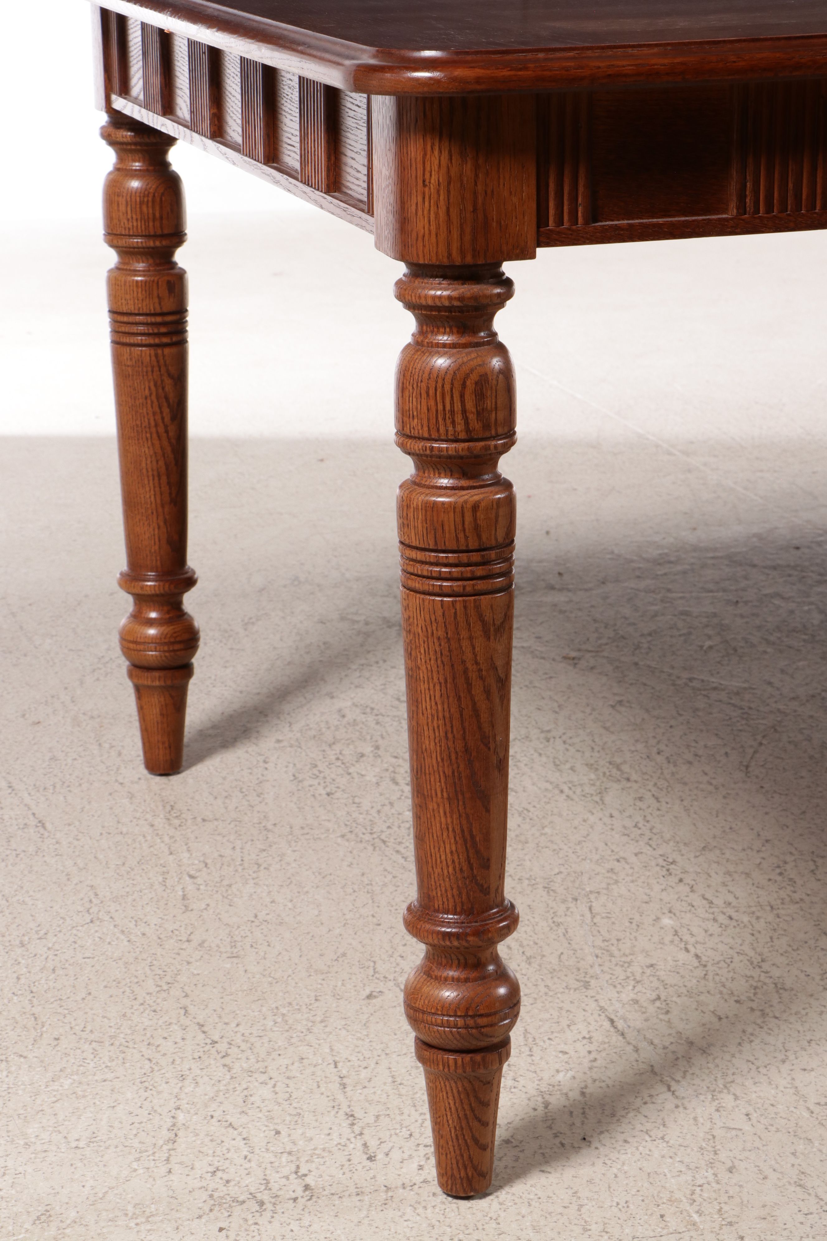 Victorian Style Carved Oak Extending Dining Table