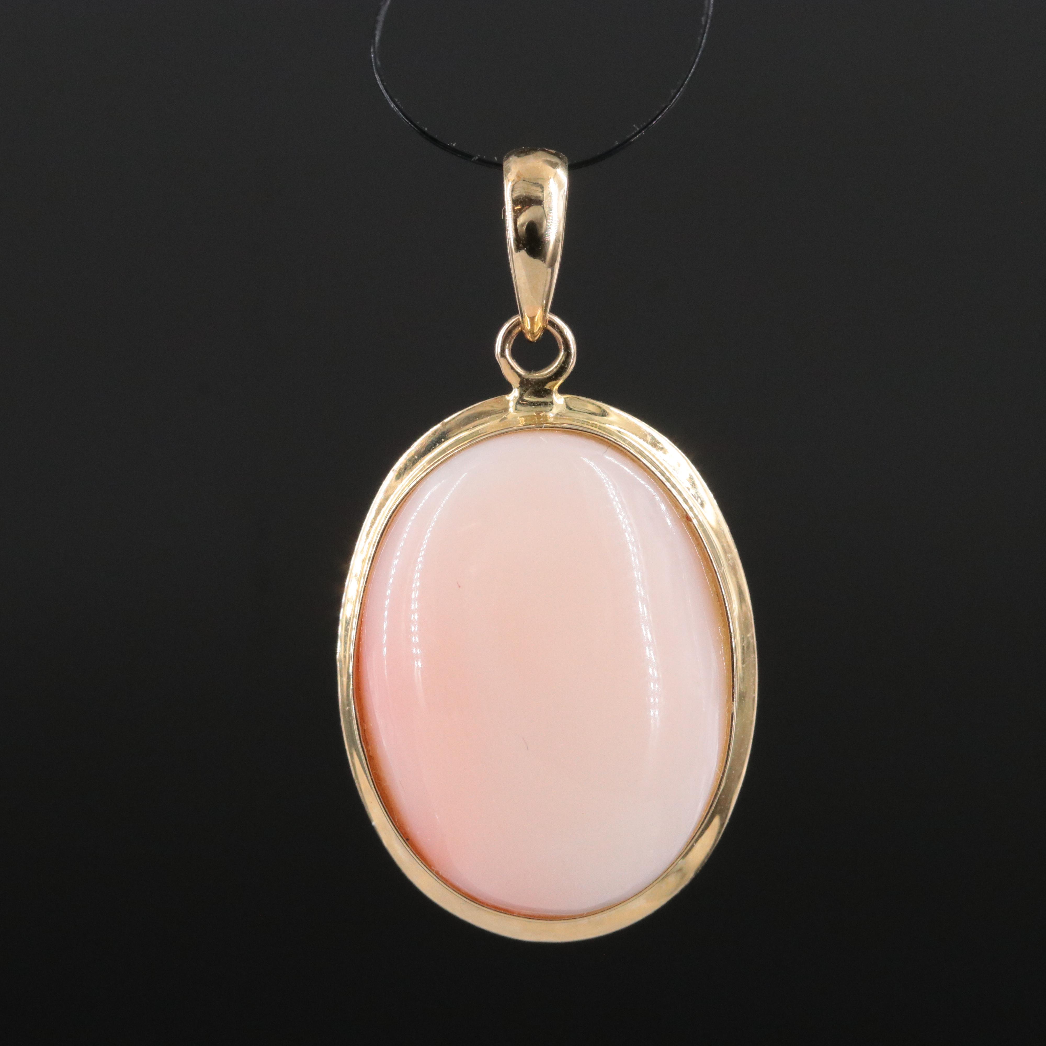 14K Coral Pendant