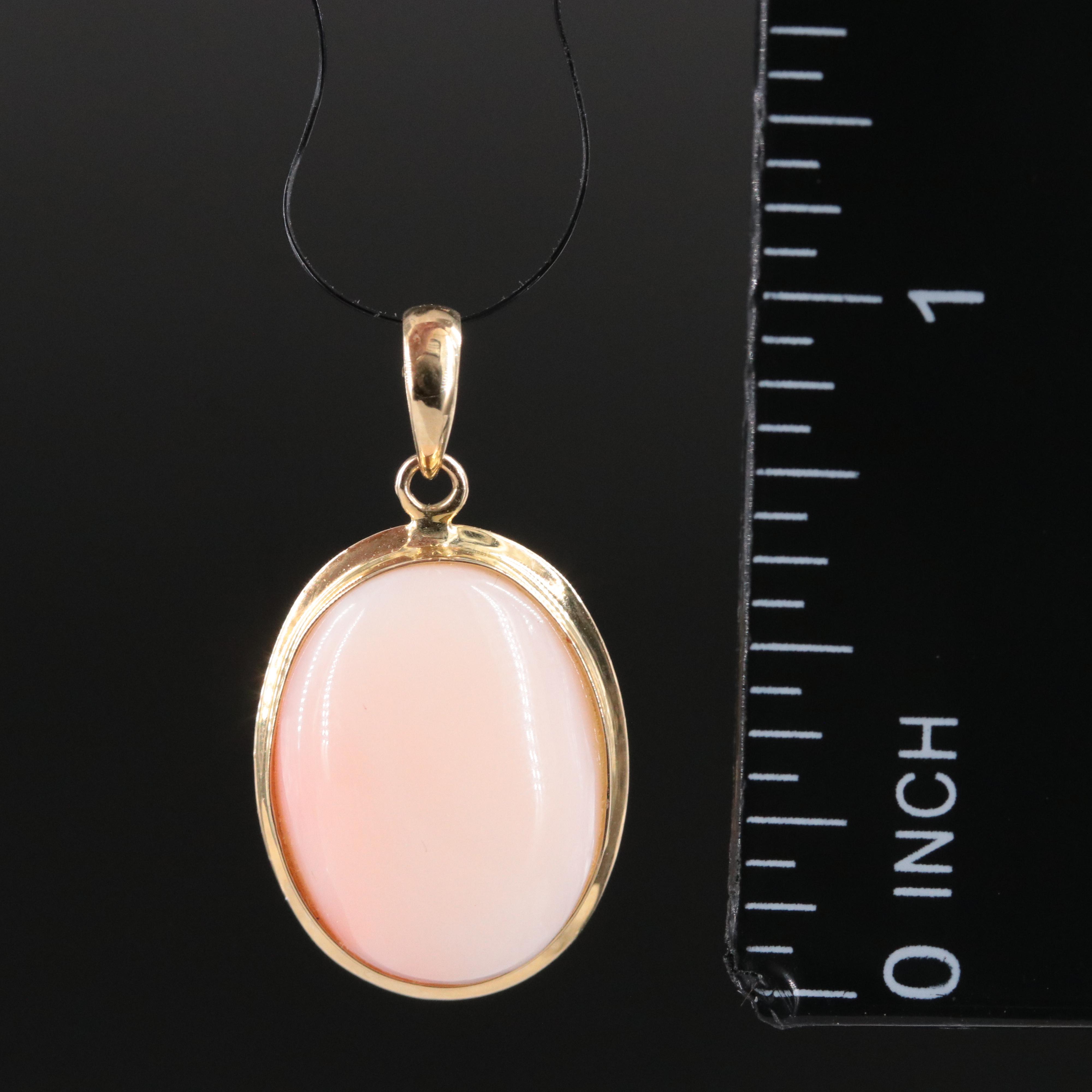 14K Coral Pendant