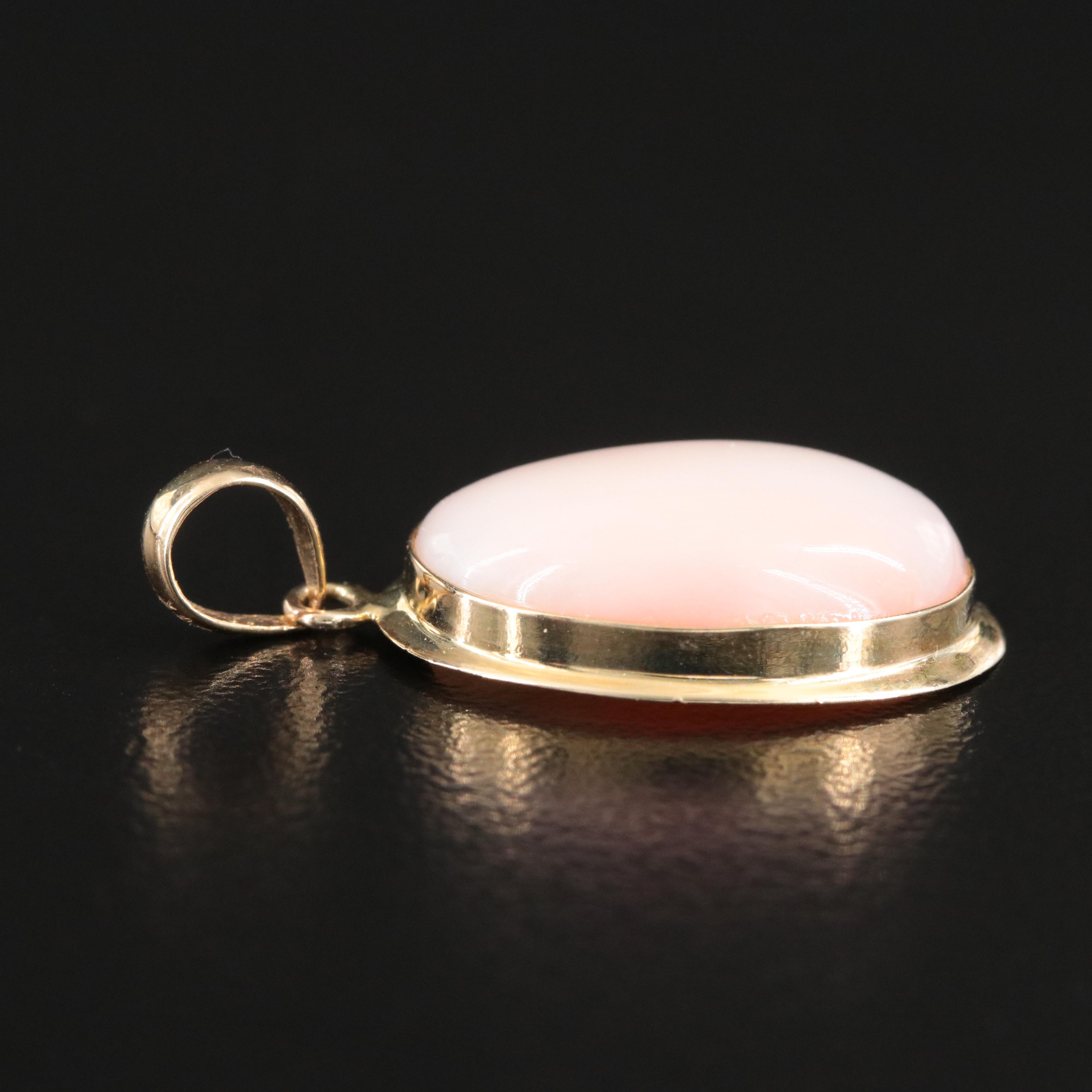 14K Coral Pendant