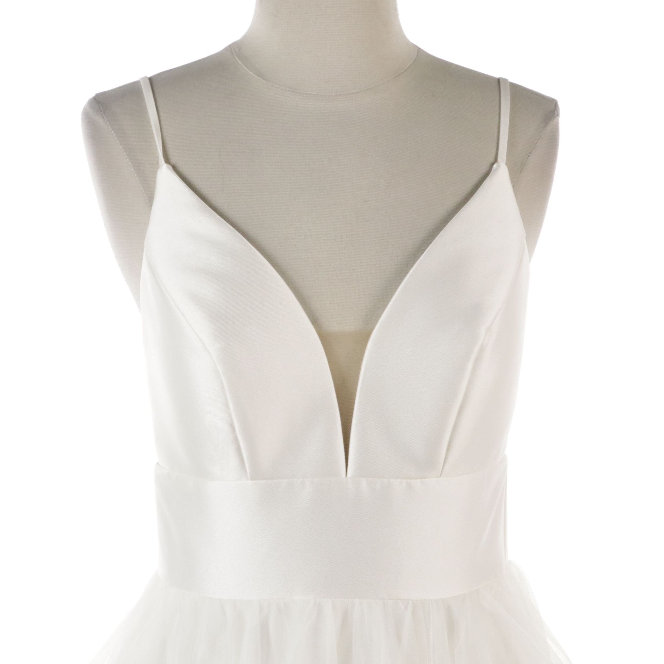 Stella York Ivory Tiered Tulle V-Neck Ballgown Style Bridal Dress