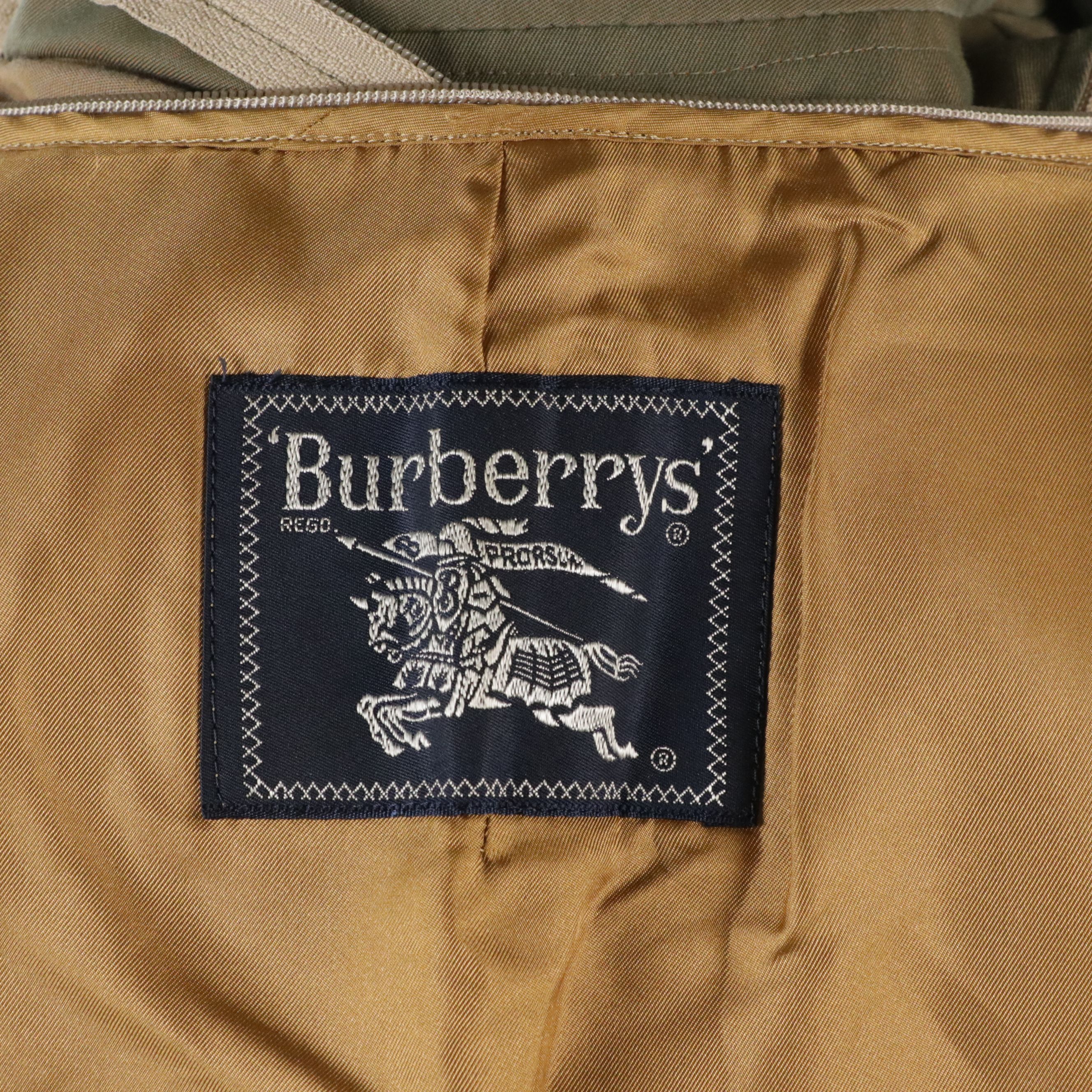 Burberrys Single-Breasted Trench Coat in Iridescent Gabardine with Wool Liner