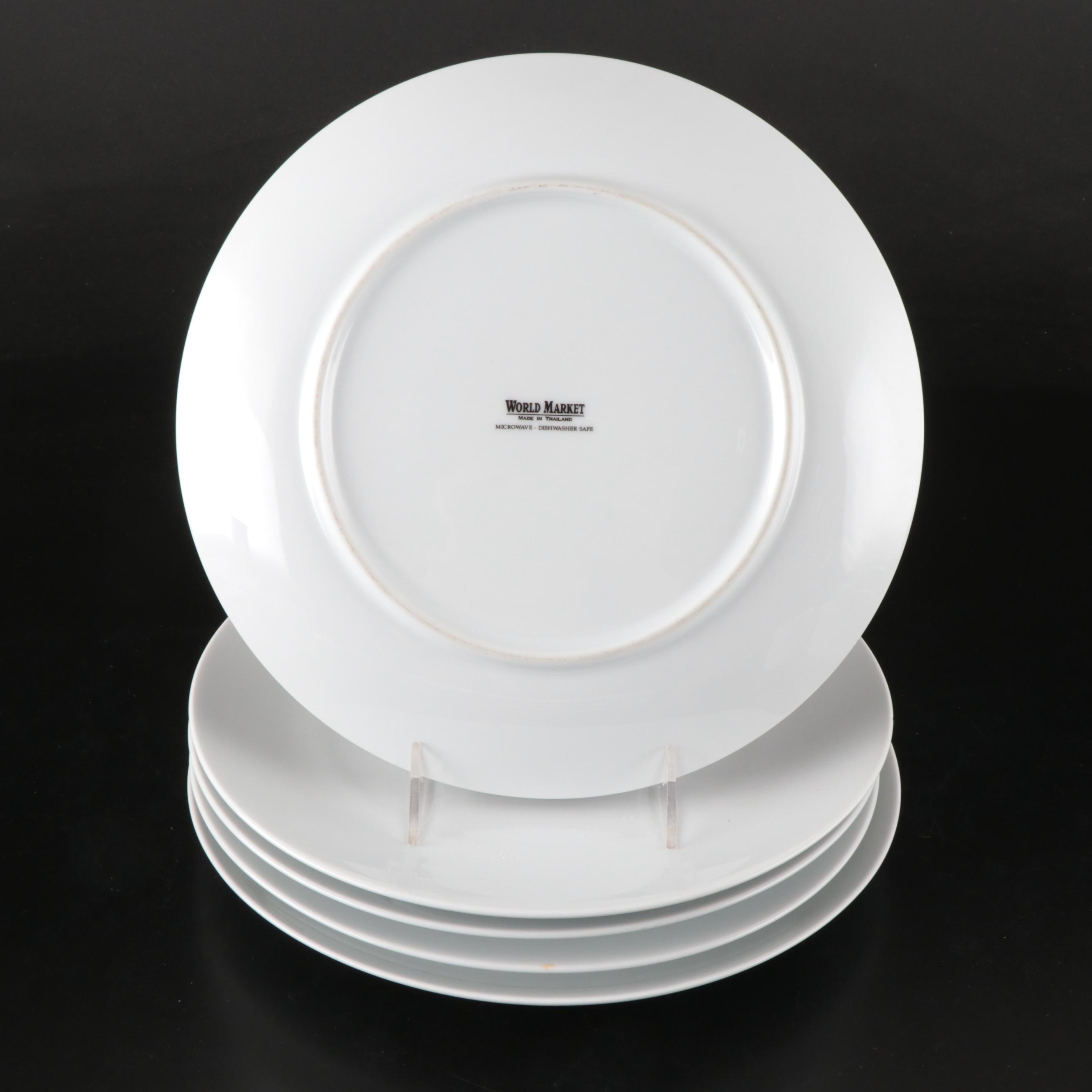 Crate & Barrel Oven Mitts with World Market White Ceramic and More Dinnerware