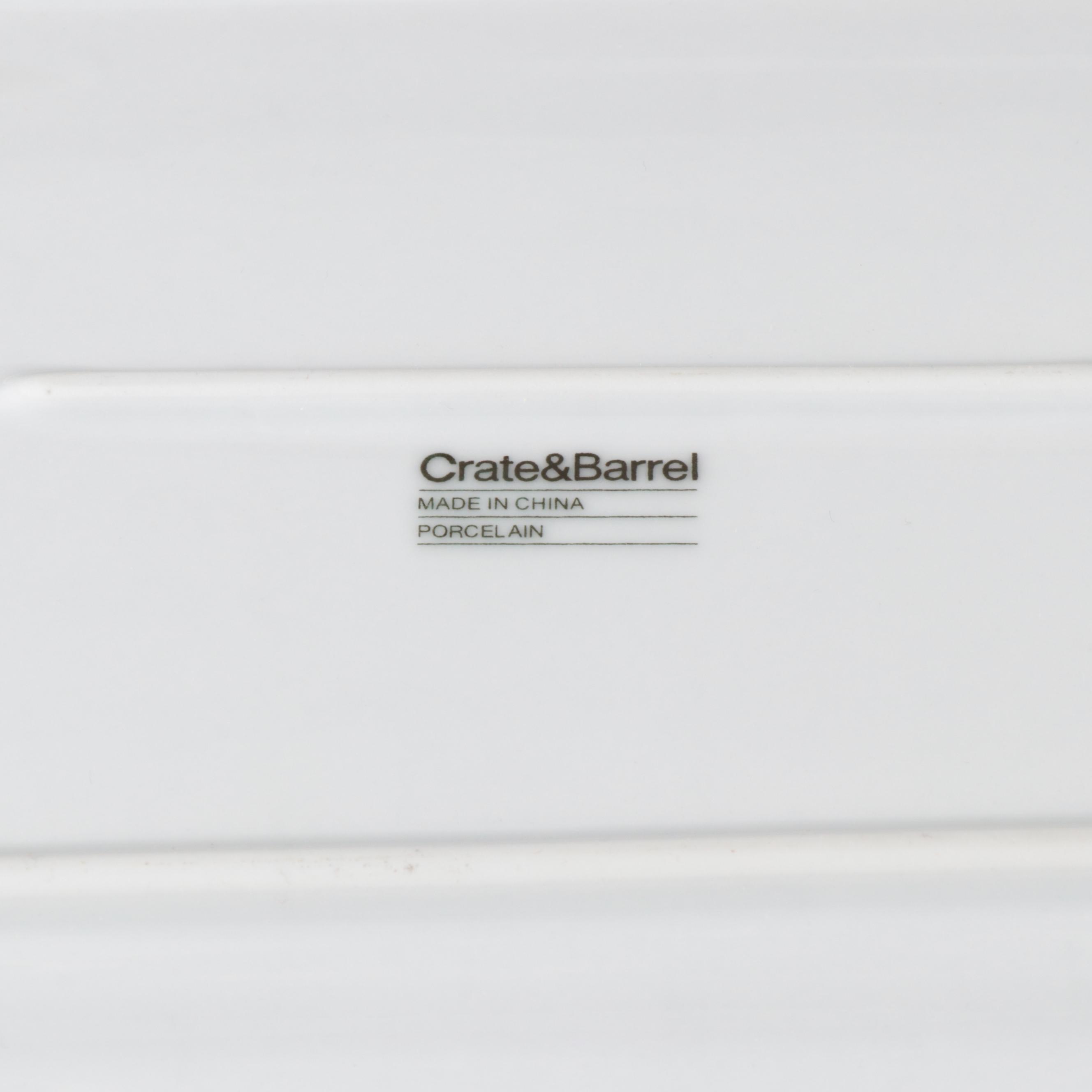 Crate & Barrel Oven Mitts with World Market White Ceramic and More Dinnerware