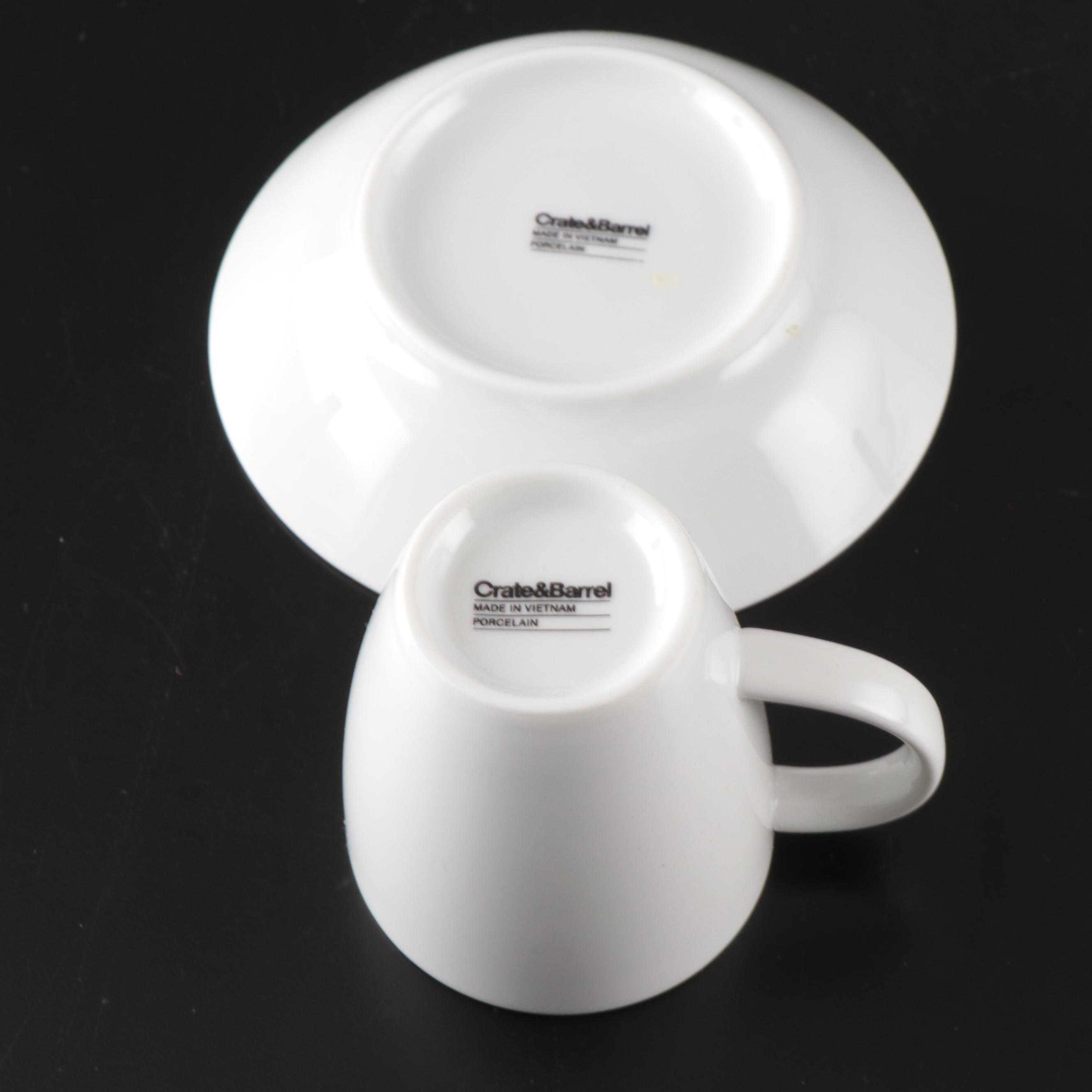 Crate & Barrel Oven Mitts with World Market White Ceramic and More Dinnerware