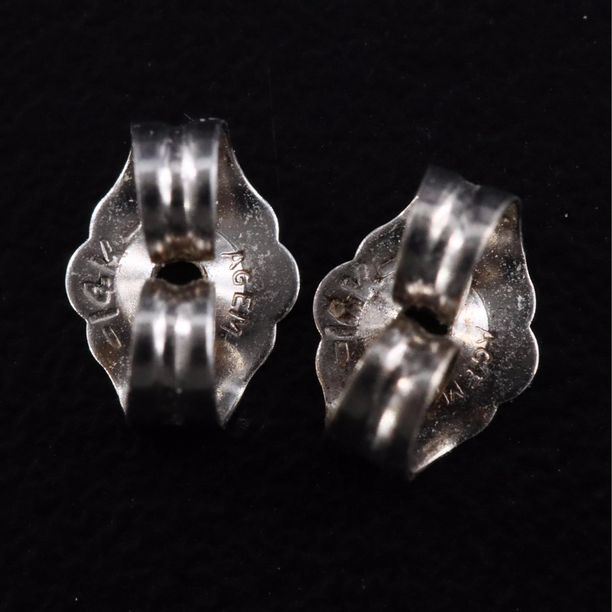 14K Diamond and Ruby Crescent Earrings