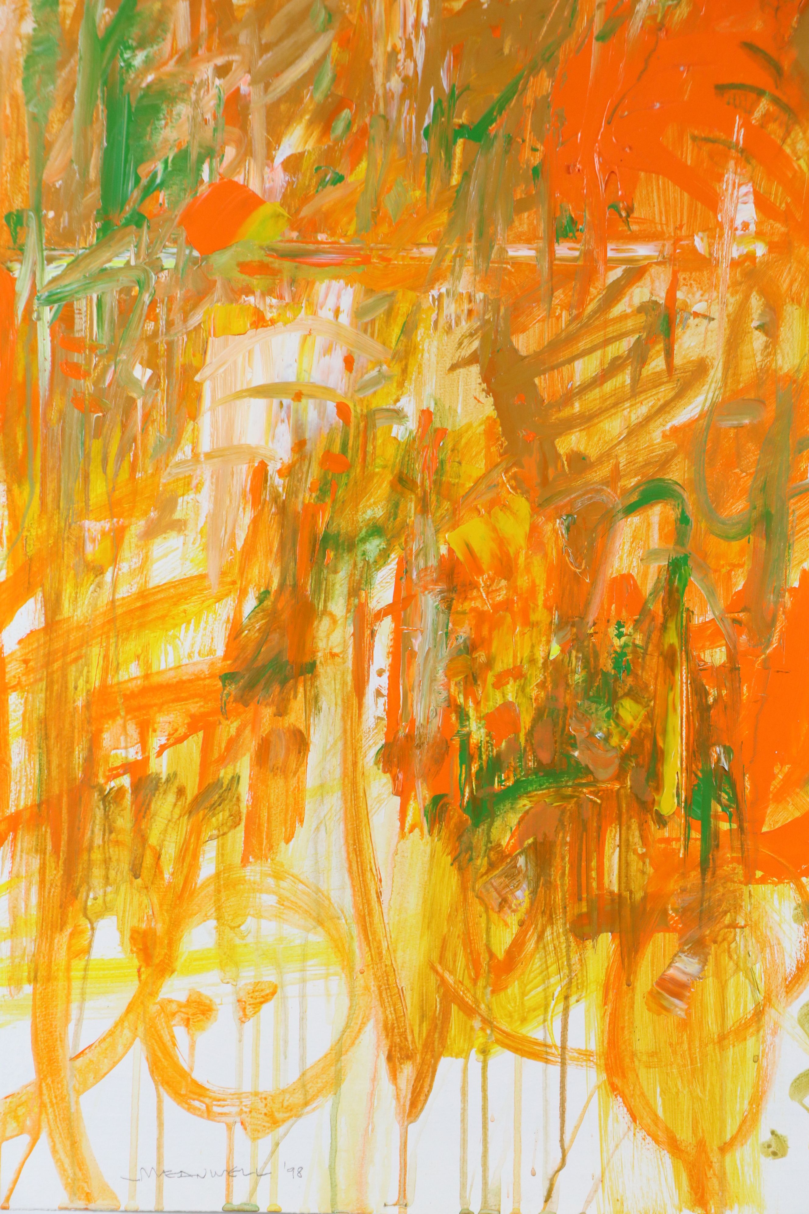 Jack Meanwell Acrylic Painting: Abstract Expressionist, 1998