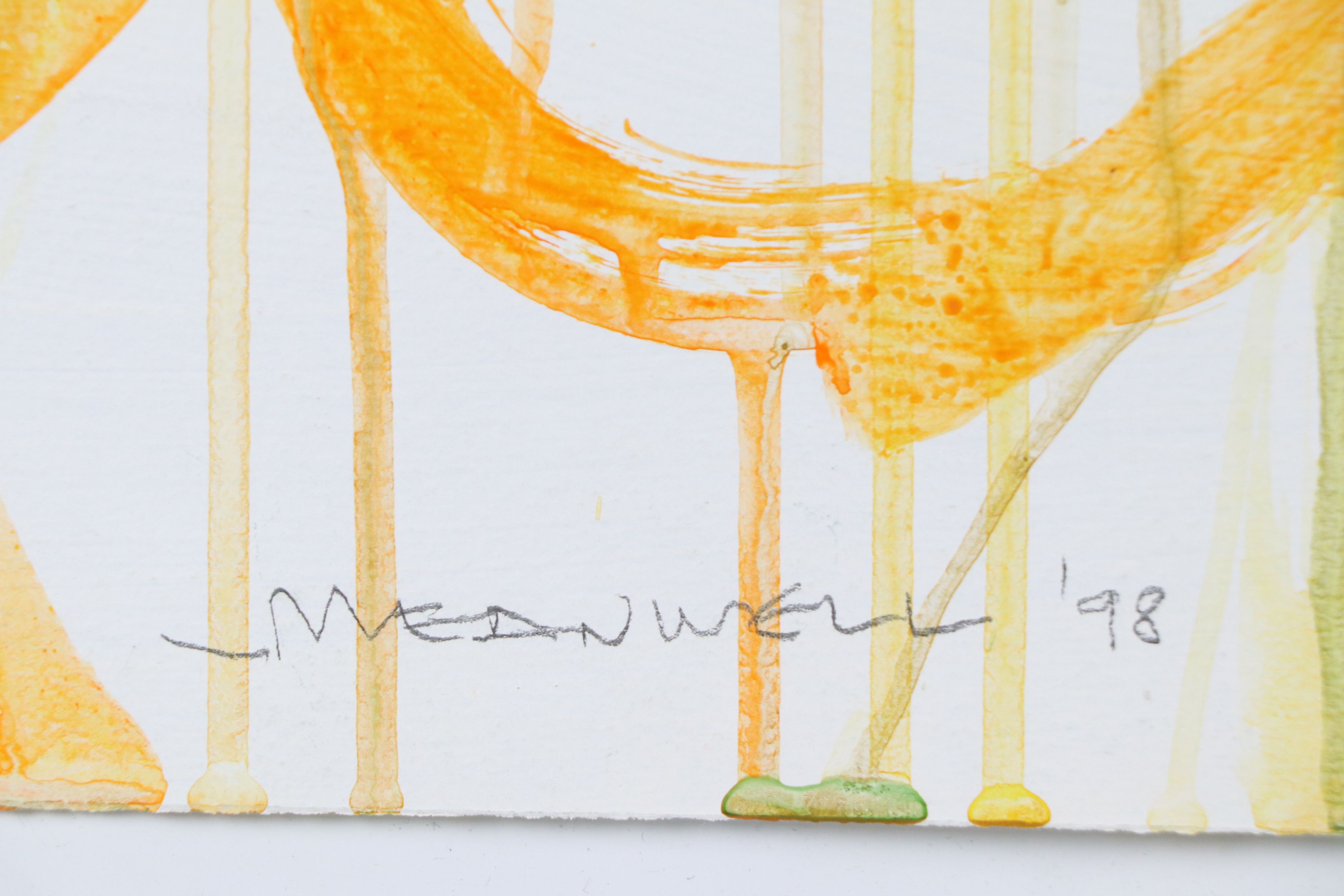 Jack Meanwell Acrylic Painting: Abstract Expressionist, 1998