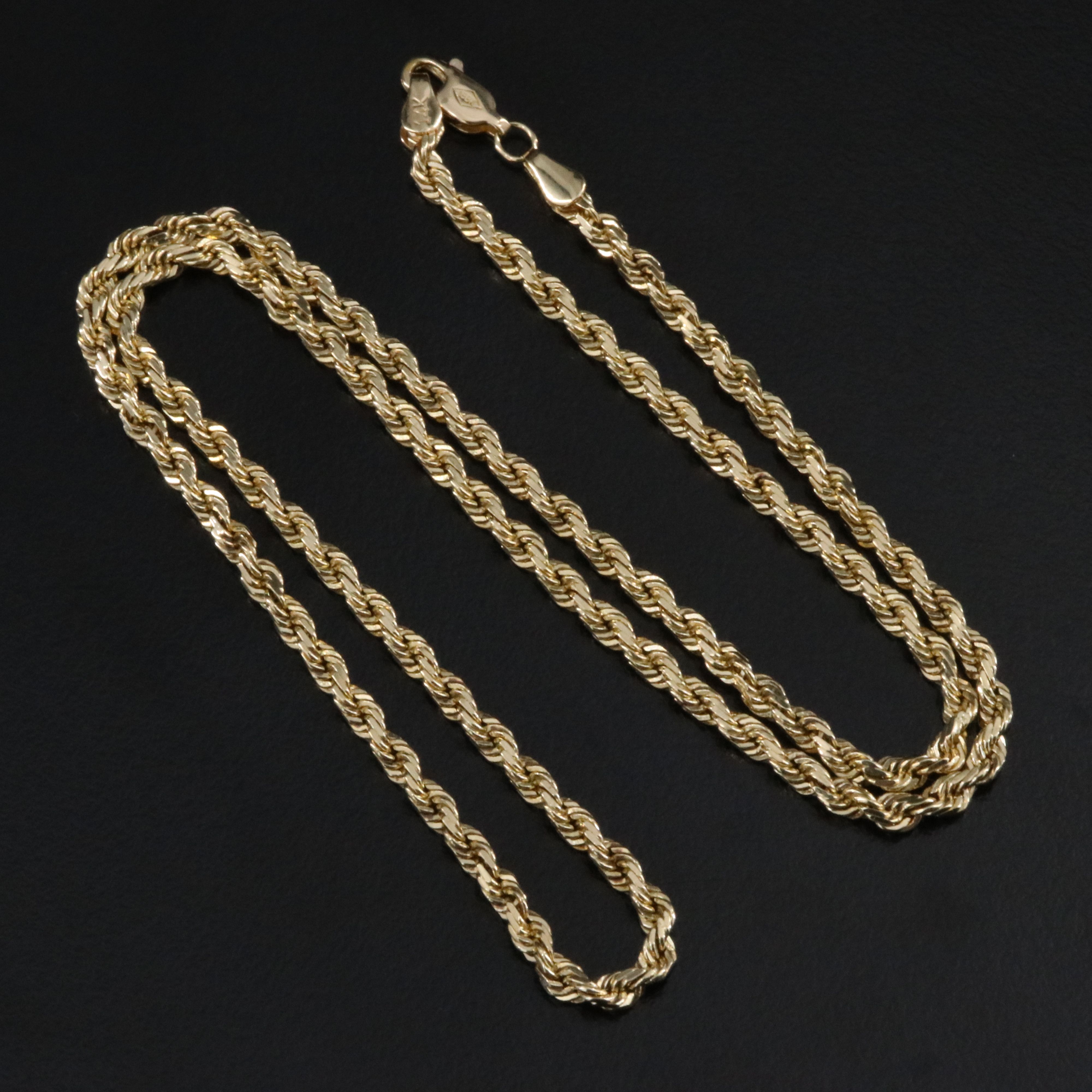 14K Rope Chain Necklace