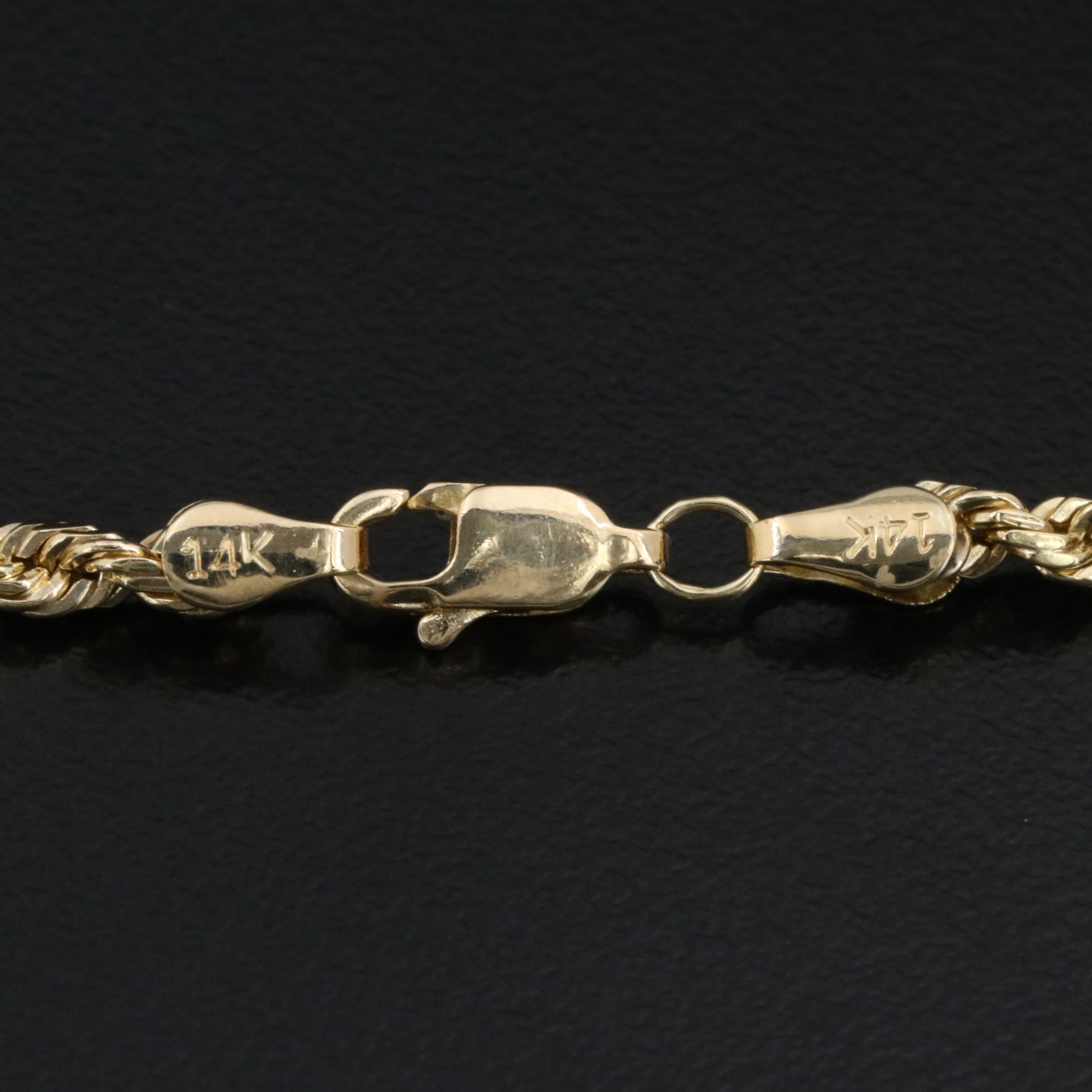 14K Rope Chain Necklace