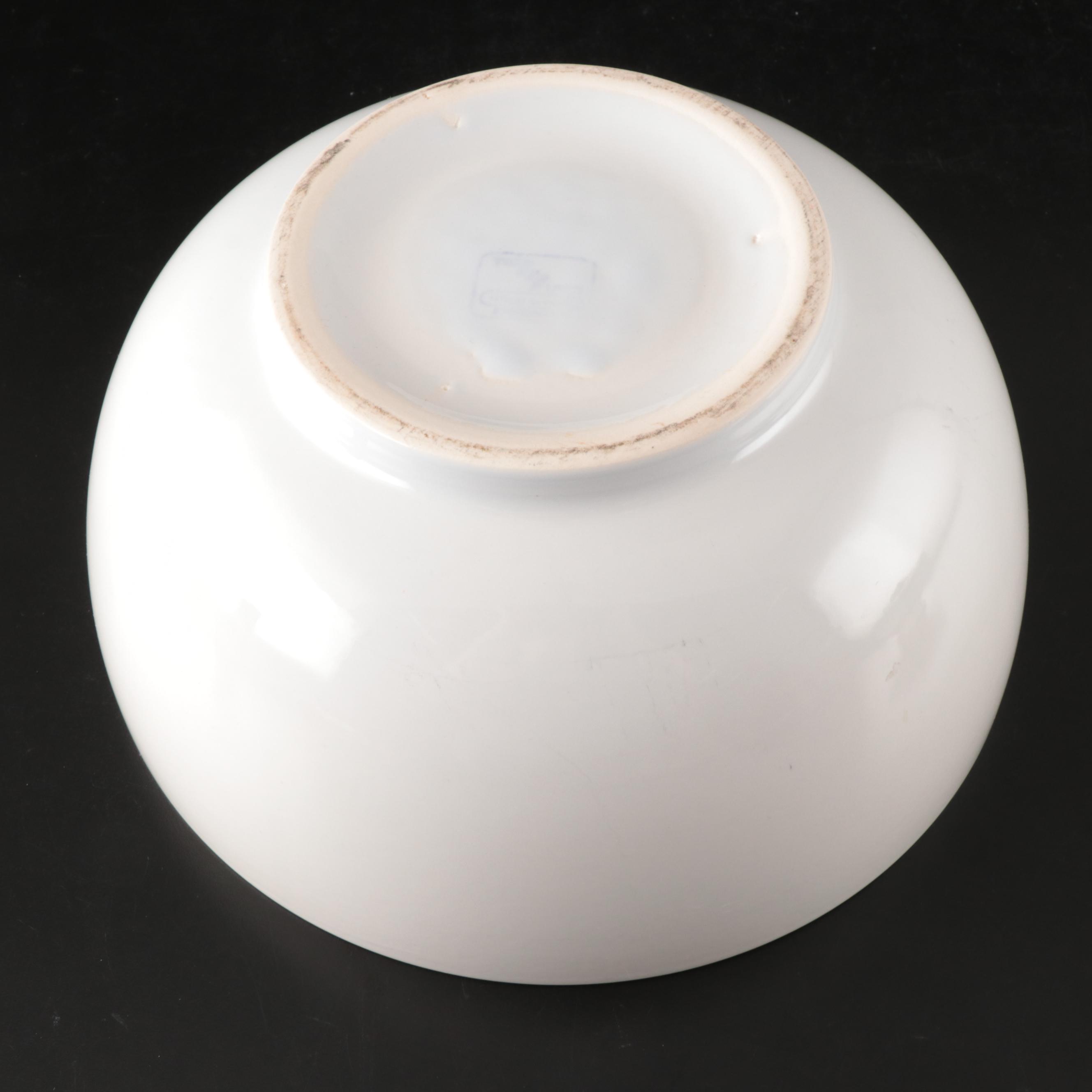 Japanese Porcelain Hands Holding Gilt Rose Box with Serving Bowl