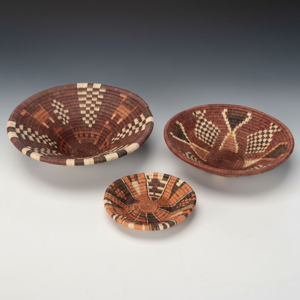 Botswanan Artisan Crafted Mokolwane Palm Baskets