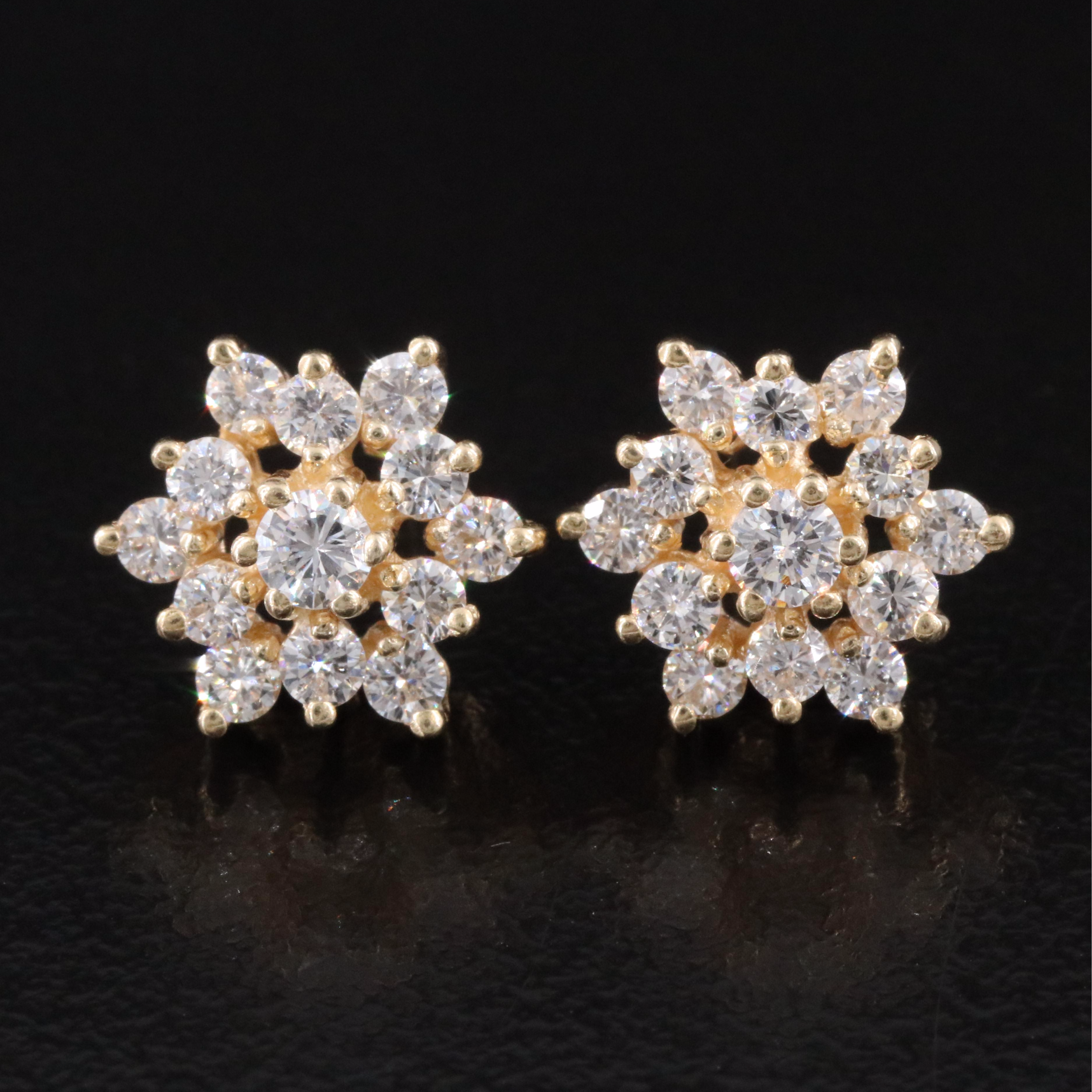 14K 1.08 CTW Diamond Earrings