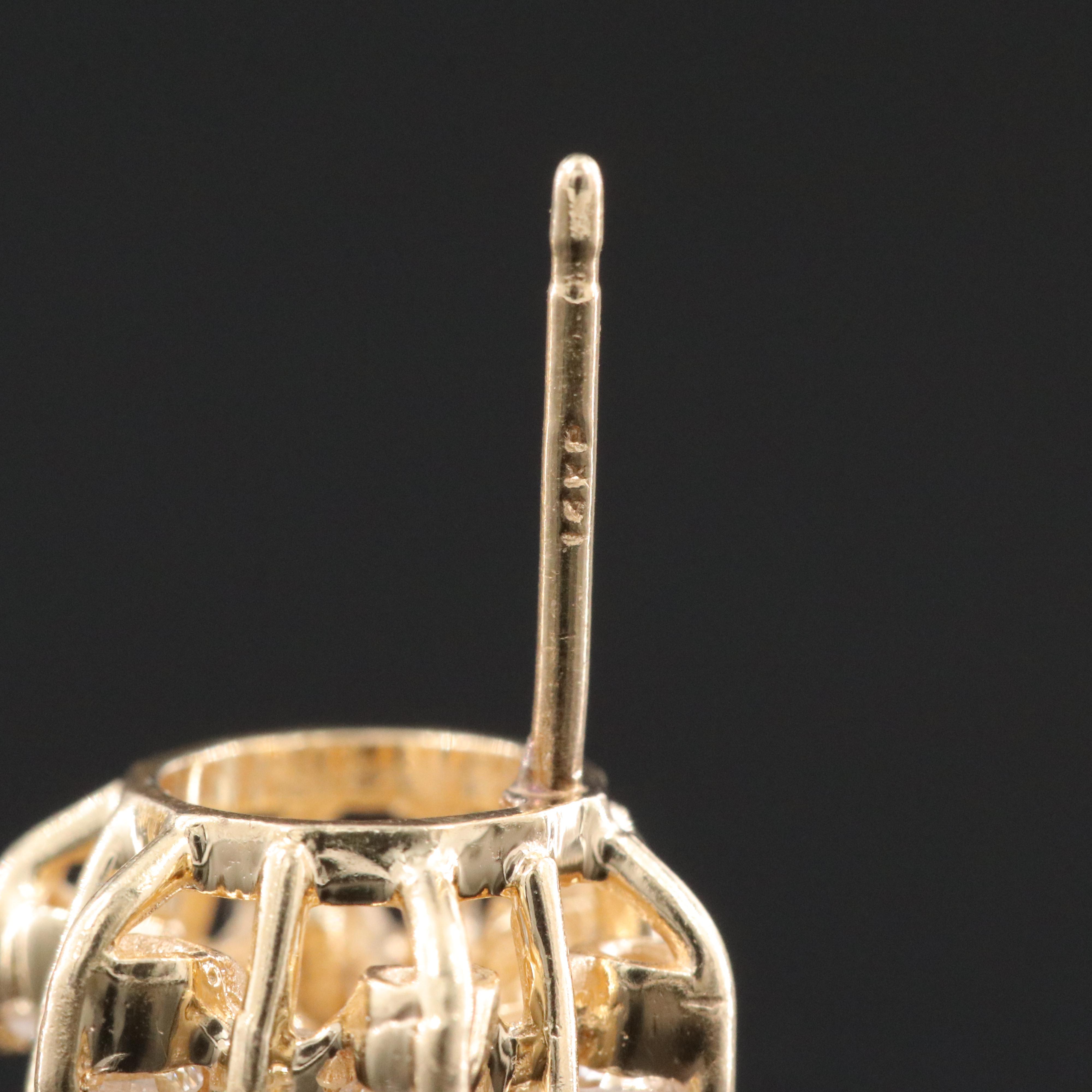 14K 1.08 CTW Diamond Earrings