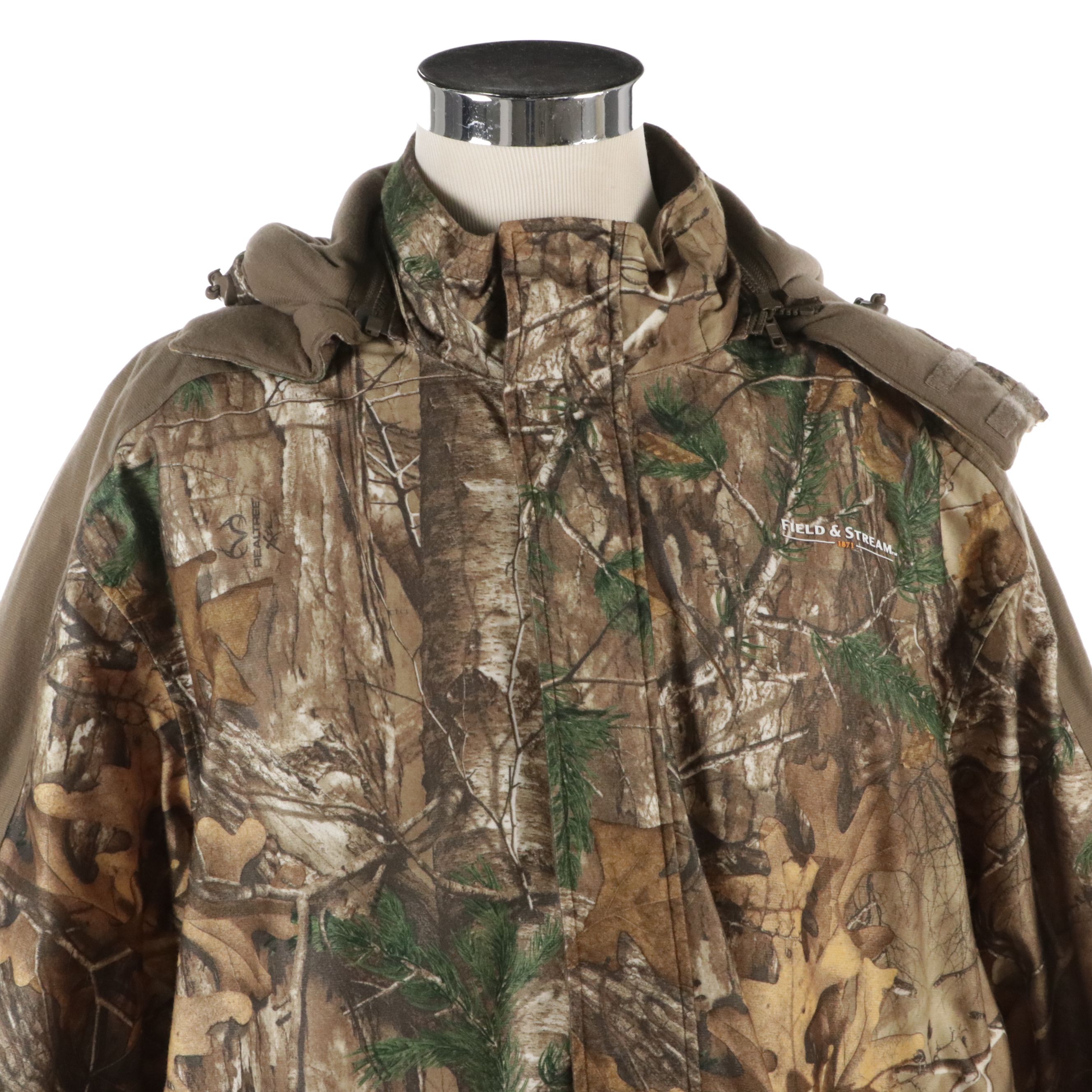 Men's Field & Stream Camouflage Insulated Bib, Hunting Jacket & Gloves, With Tag