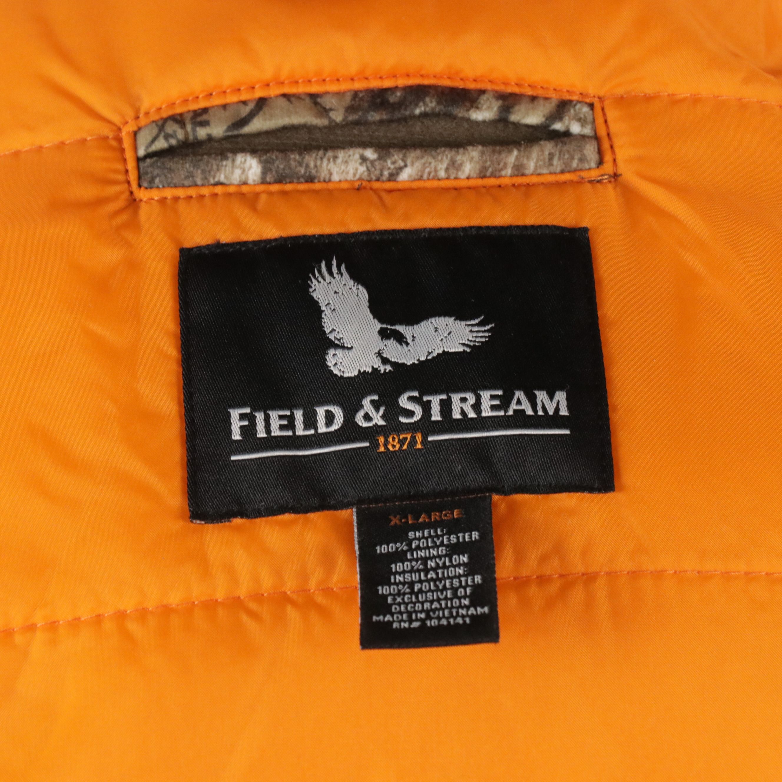 Men's Field & Stream Camouflage Insulated Bib, Hunting Jacket & Gloves, With Tag
