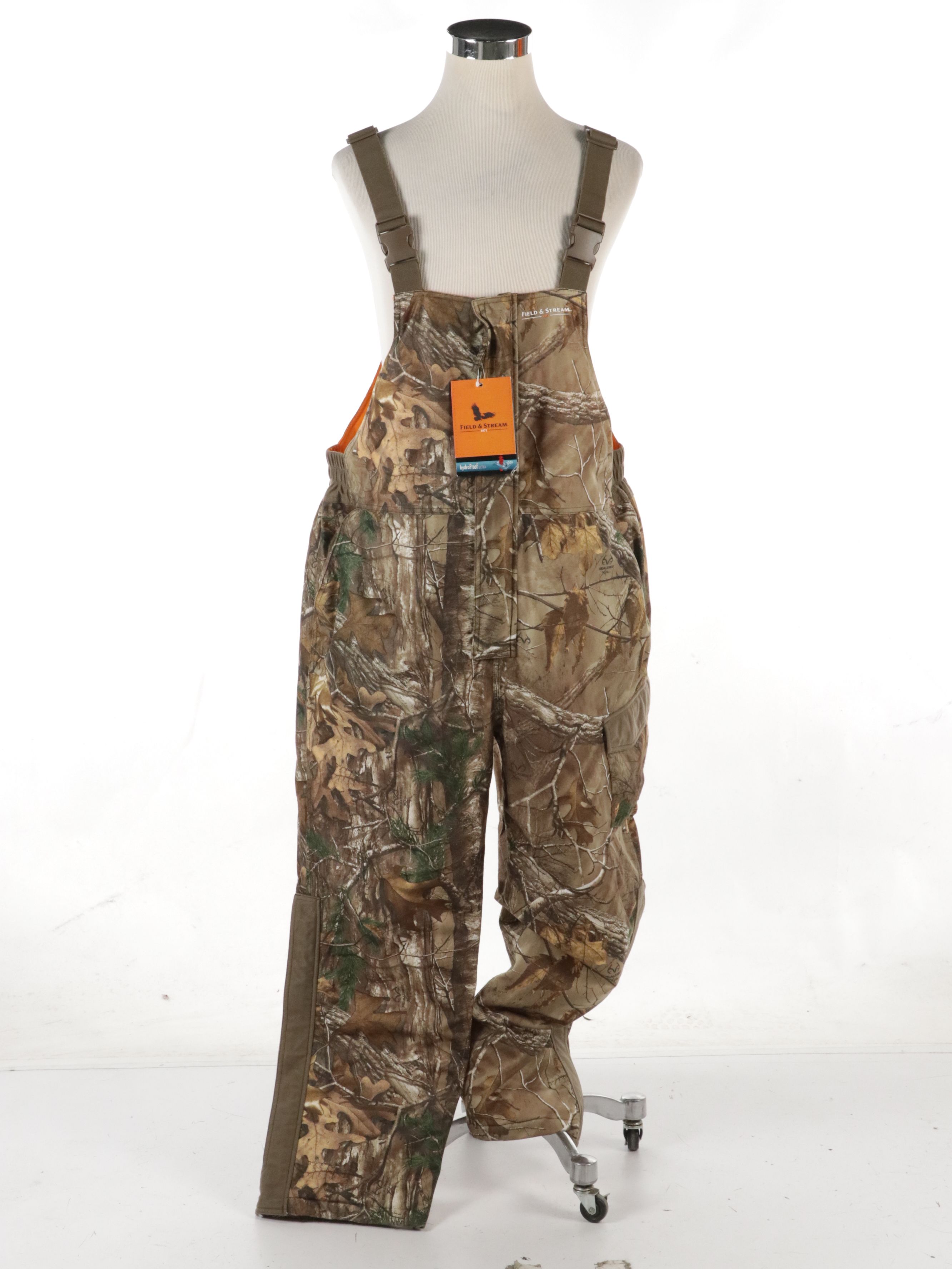 Men's Field & Stream Camouflage Insulated Bib, Hunting Jacket & Gloves, With Tag
