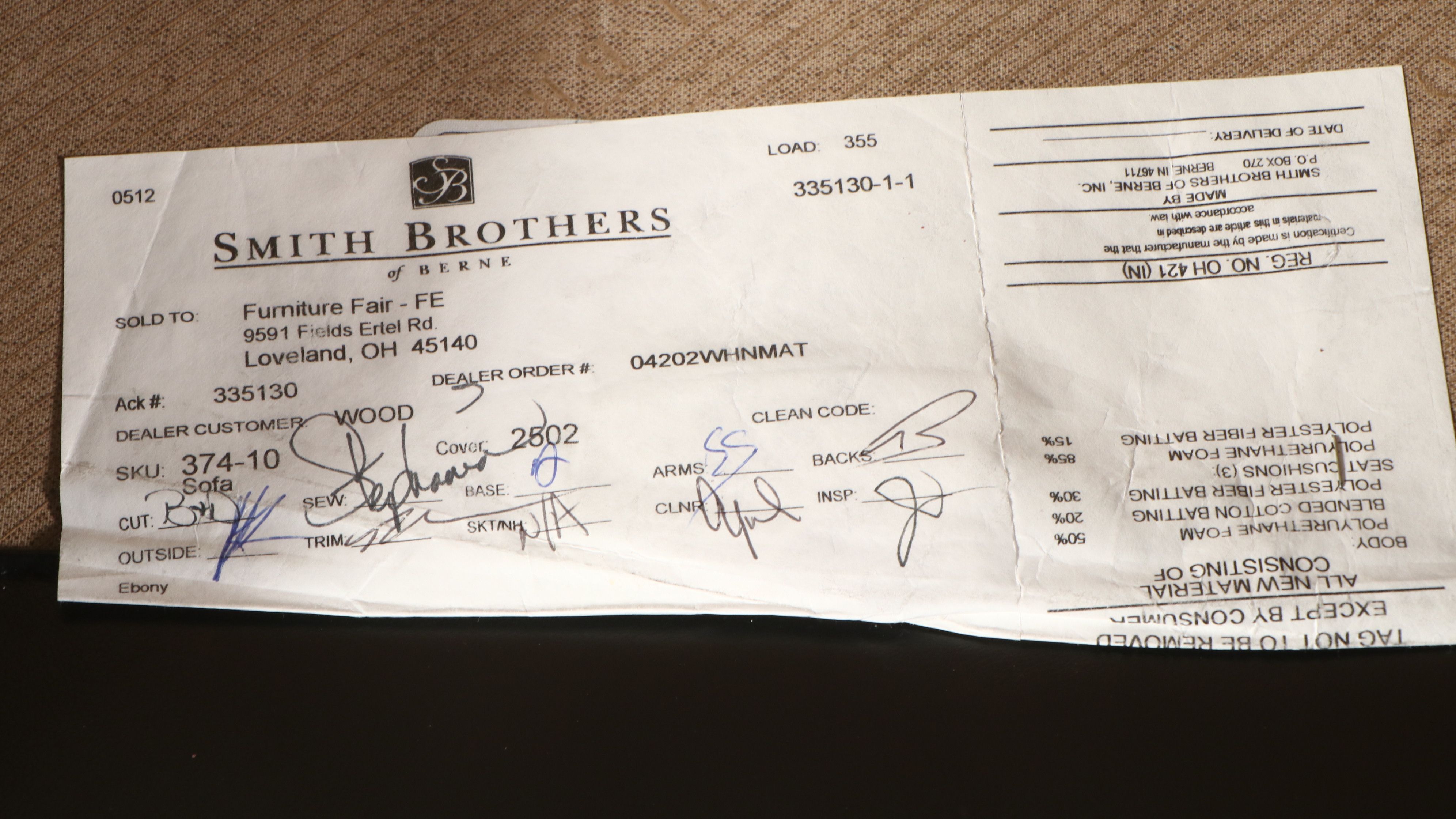 Smith Brothers of Berne Leather Club Style Sofa