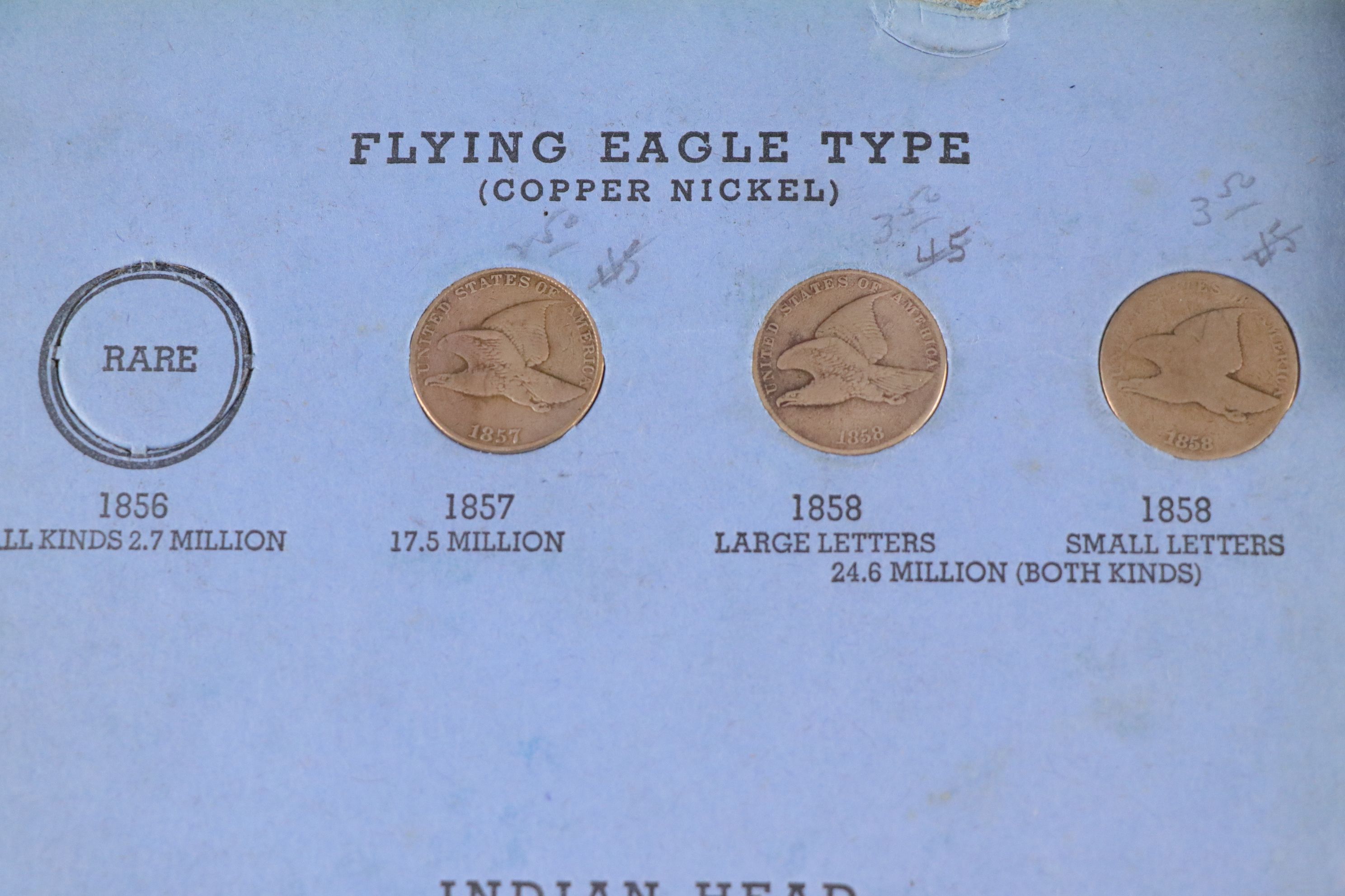 Flying Eagle and Indian Head Cents