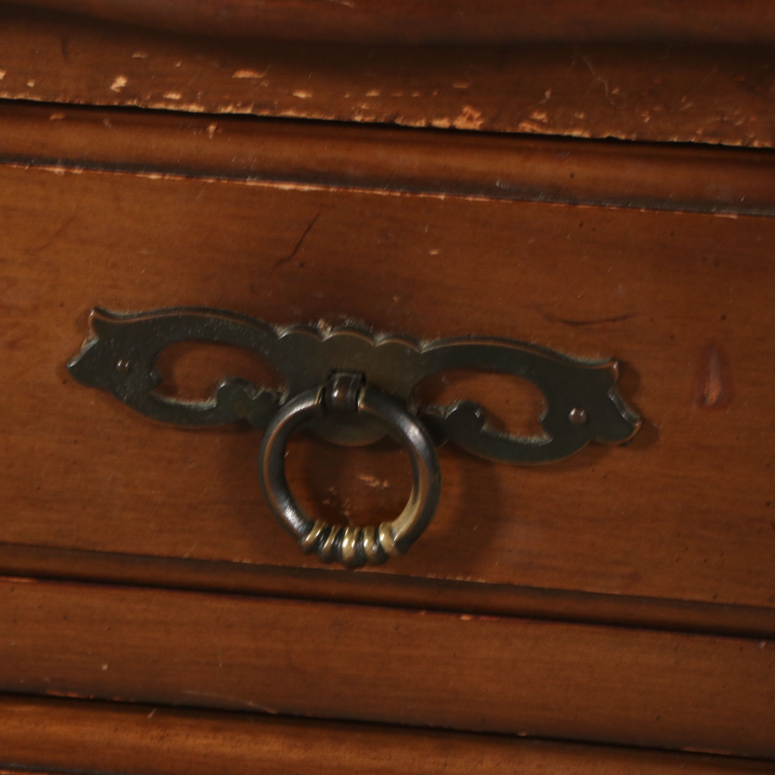 French Provincial Style Carved Wood Cabinet, Early to Mid-20th Century