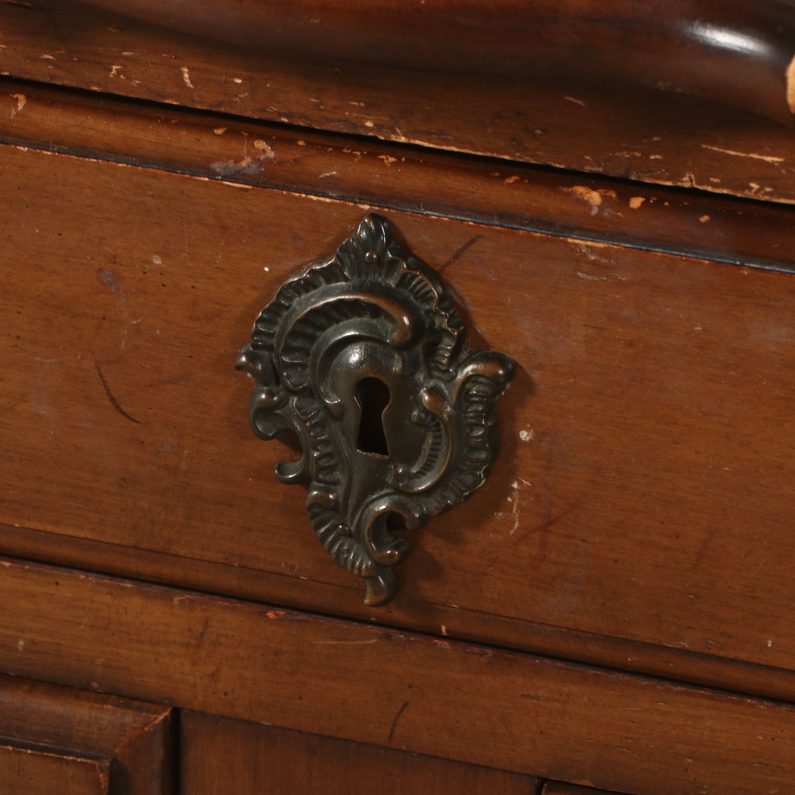 French Provincial Style Carved Wood Cabinet, Early to Mid-20th Century