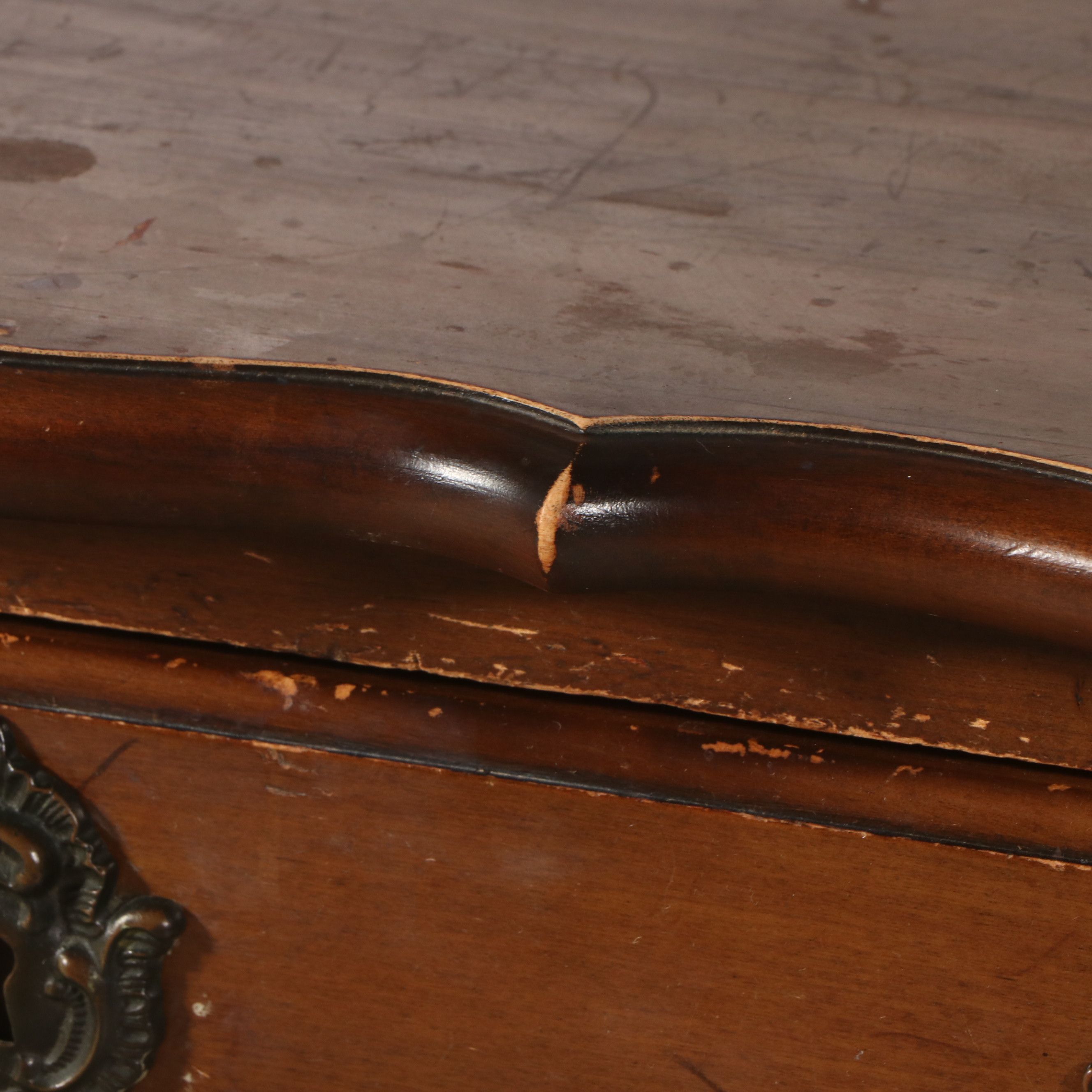French Provincial Style Carved Wood Cabinet, Early to Mid-20th Century