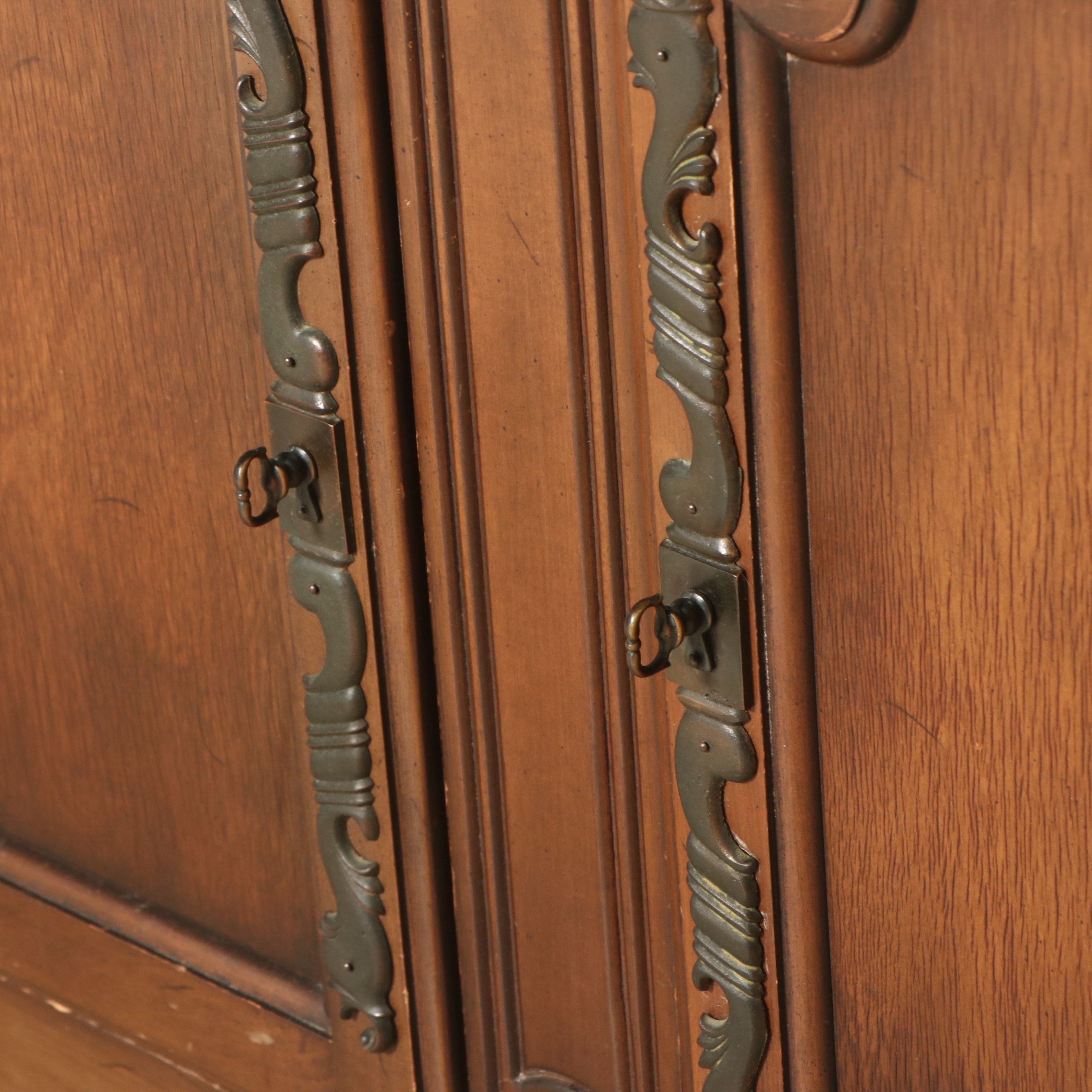 French Provincial Style Carved Wood Cabinet, Early to Mid-20th Century