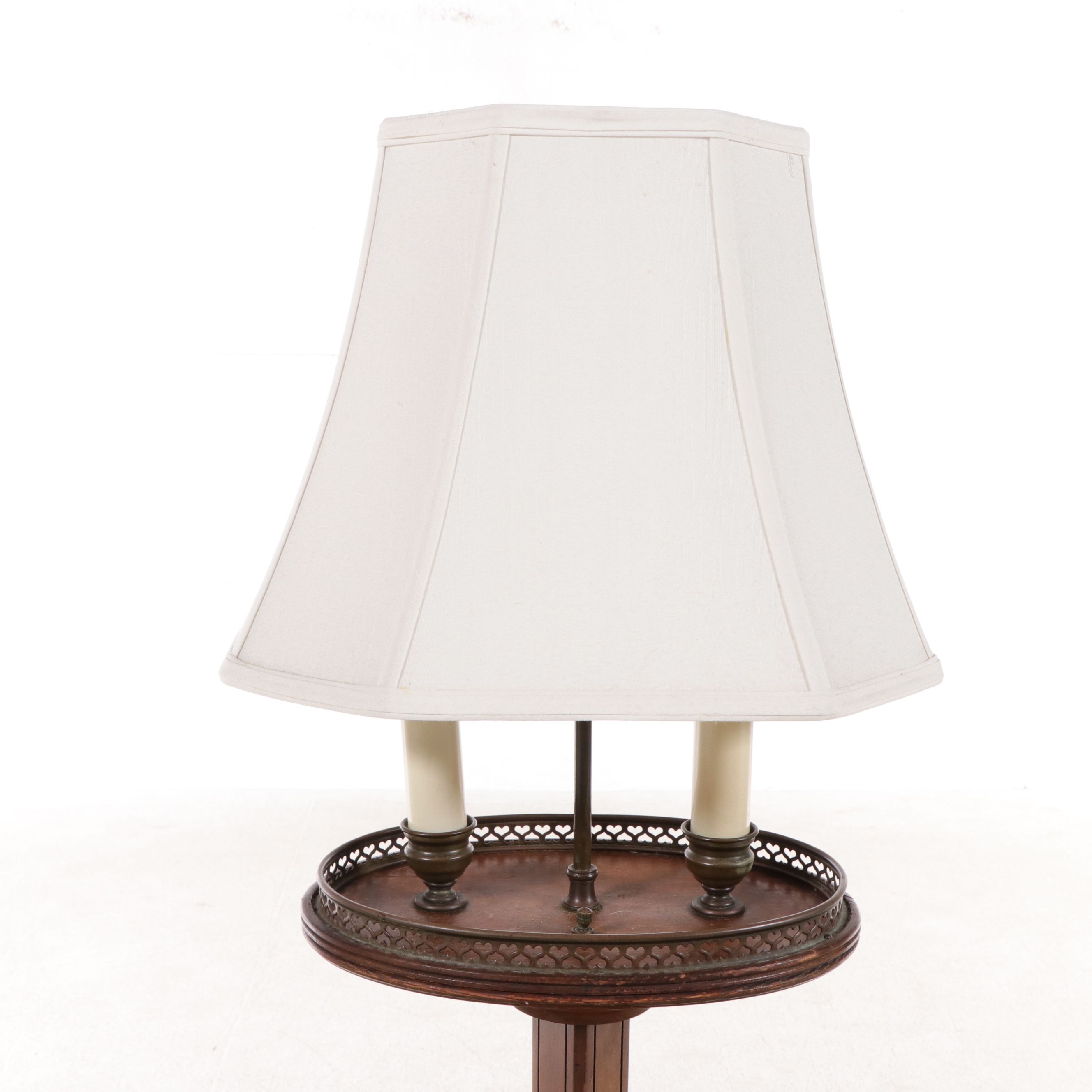 Georgian Style Mahogany Two-Tiered Lamp Table, Mid-20th Century