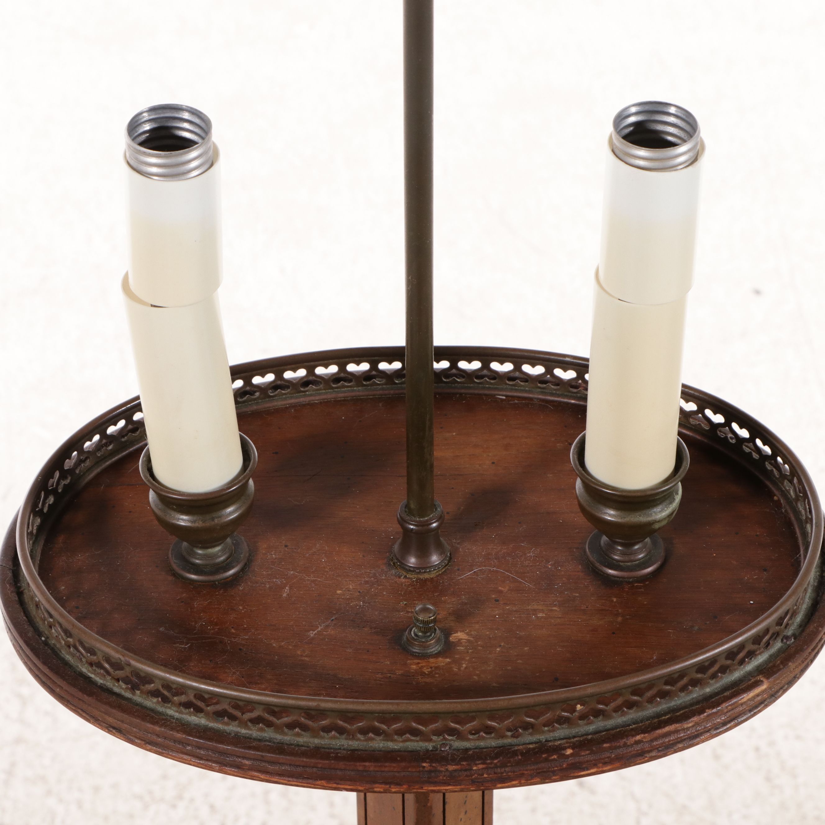Georgian Style Mahogany Two-Tiered Lamp Table, Mid-20th Century