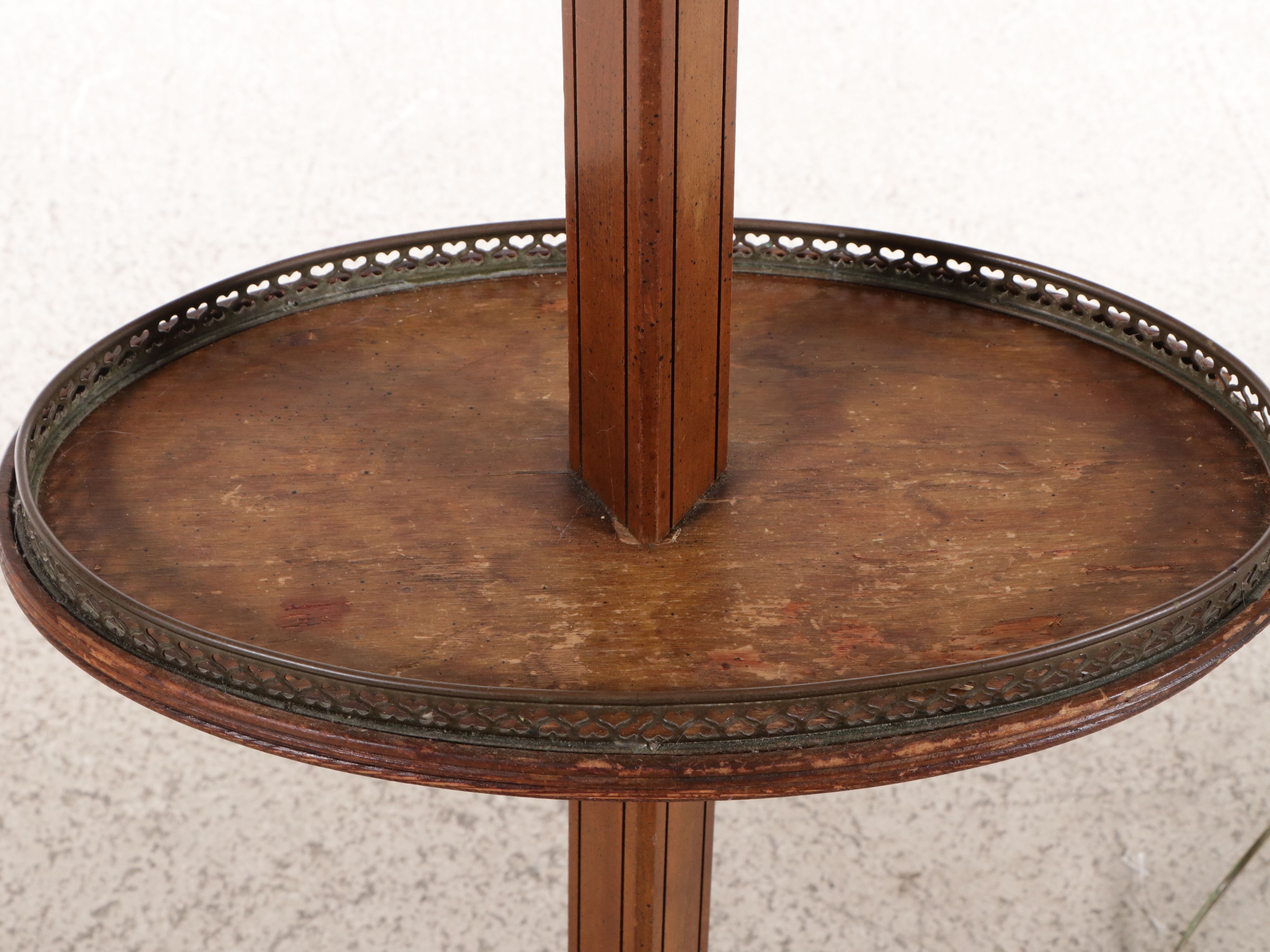 Georgian Style Mahogany Two-Tiered Lamp Table, Mid-20th Century