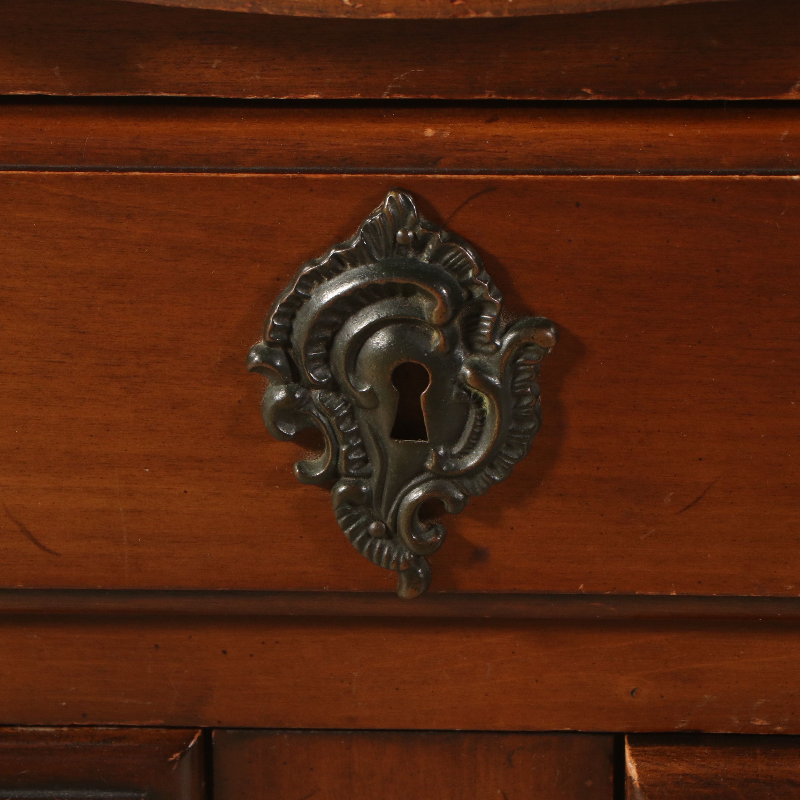 French Provincial Style Carved Wood Cabinet, Early to Mid-20th Century