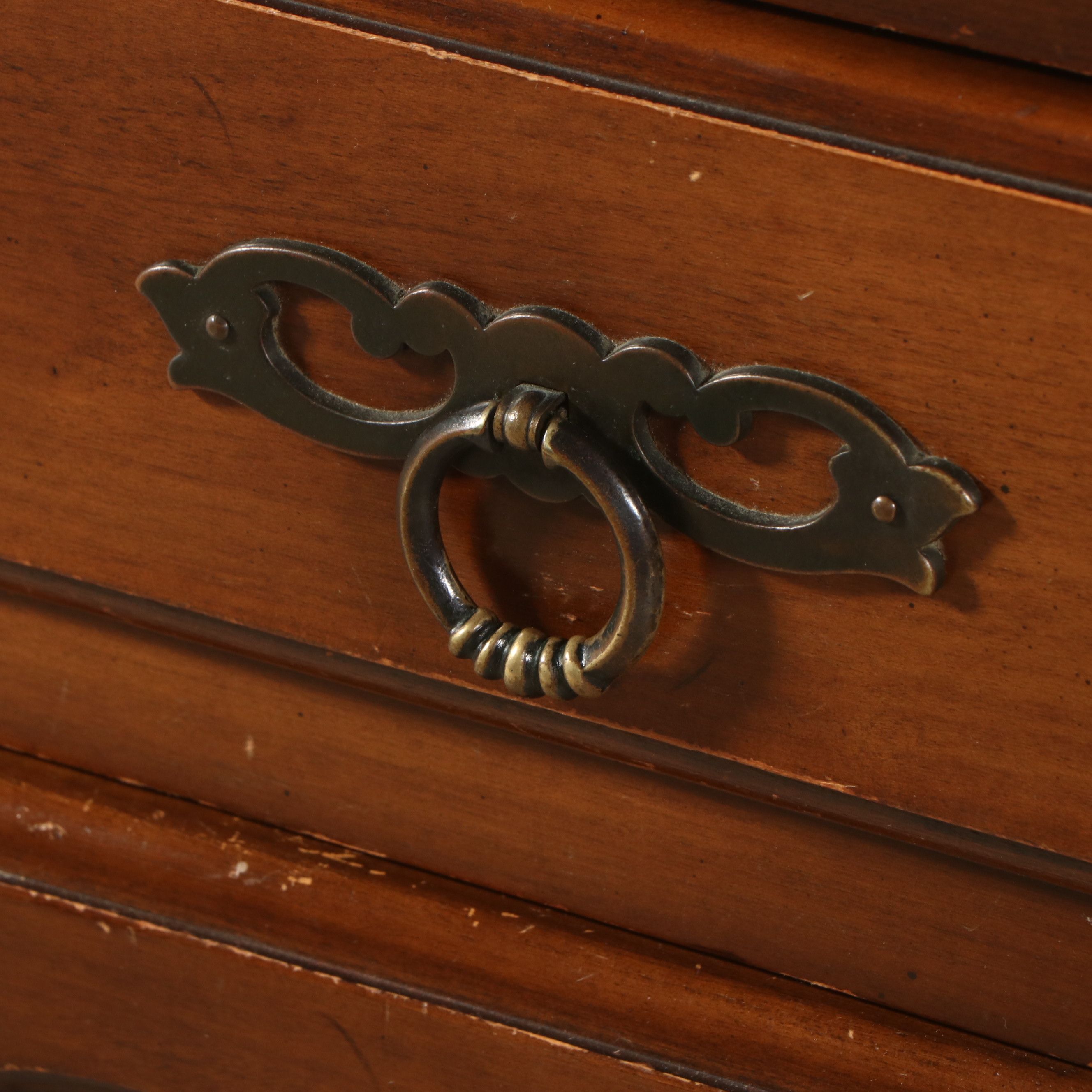 French Provincial Style Carved Wood Cabinet, Early to Mid-20th Century