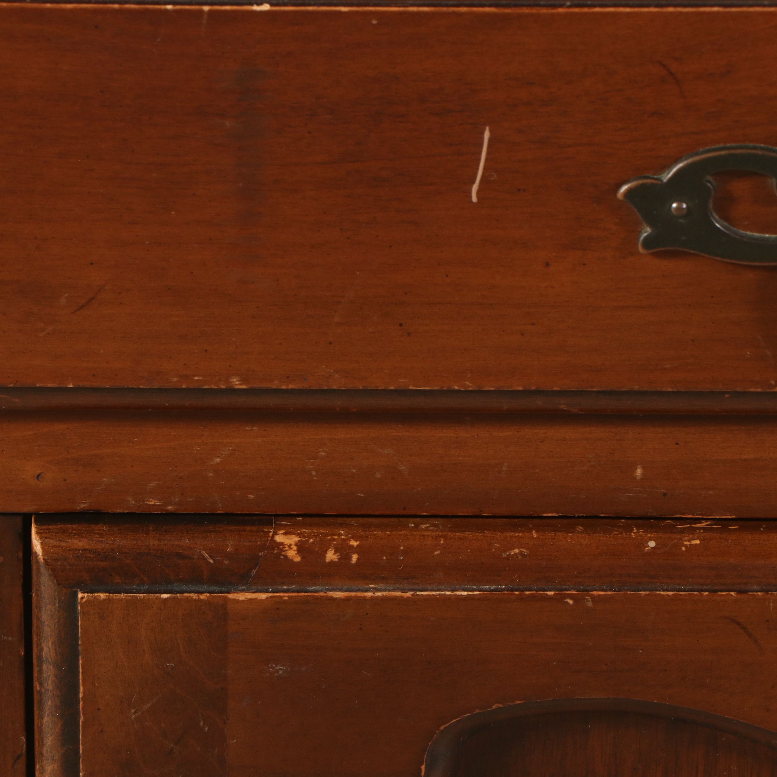 French Provincial Style Carved Wood Cabinet, Early to Mid-20th Century