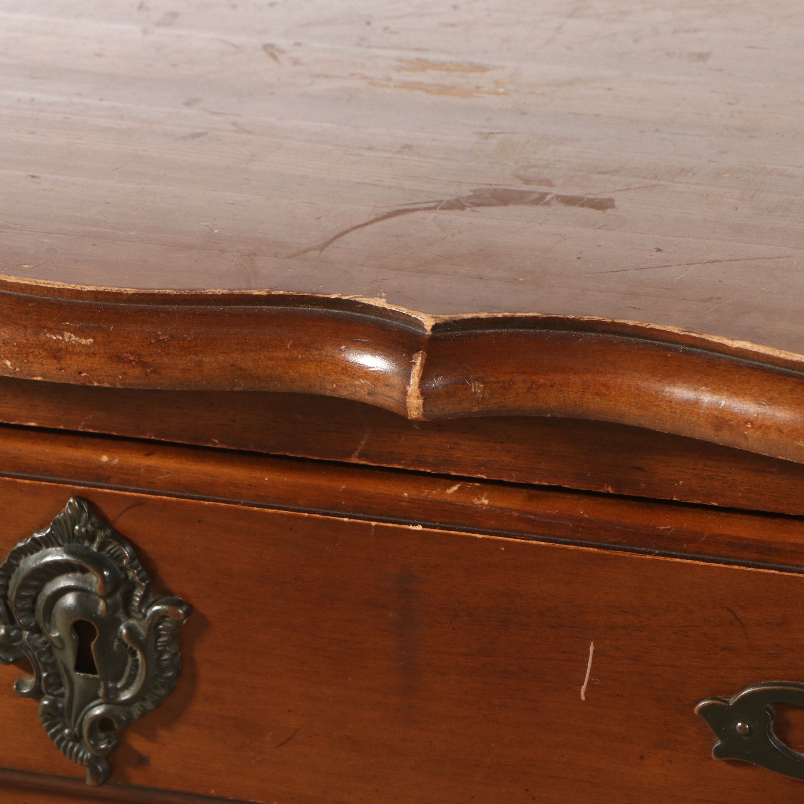 French Provincial Style Carved Wood Cabinet, Early to Mid-20th Century