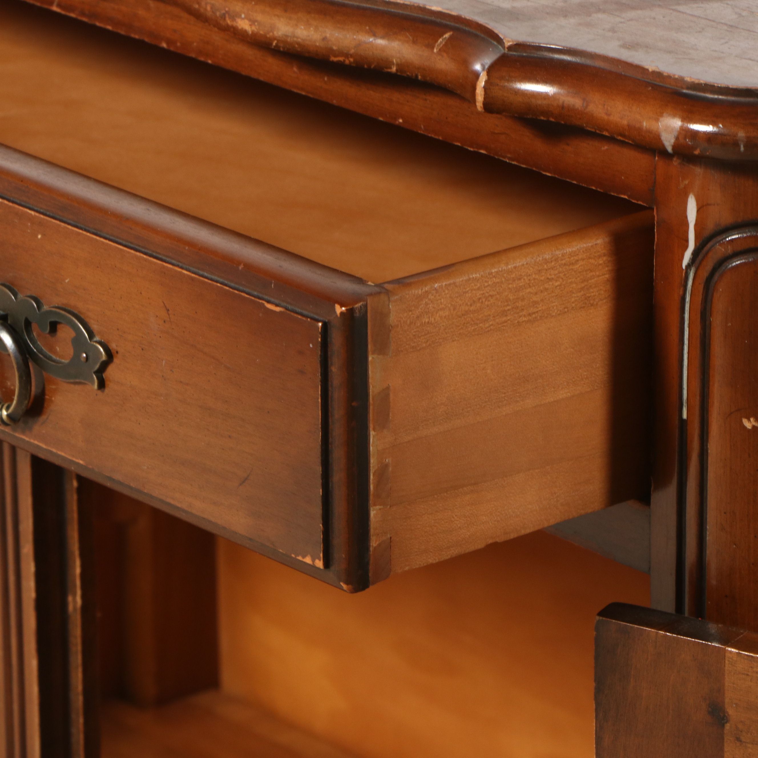 French Provincial Style Carved Wood Cabinet, Early to Mid-20th Century