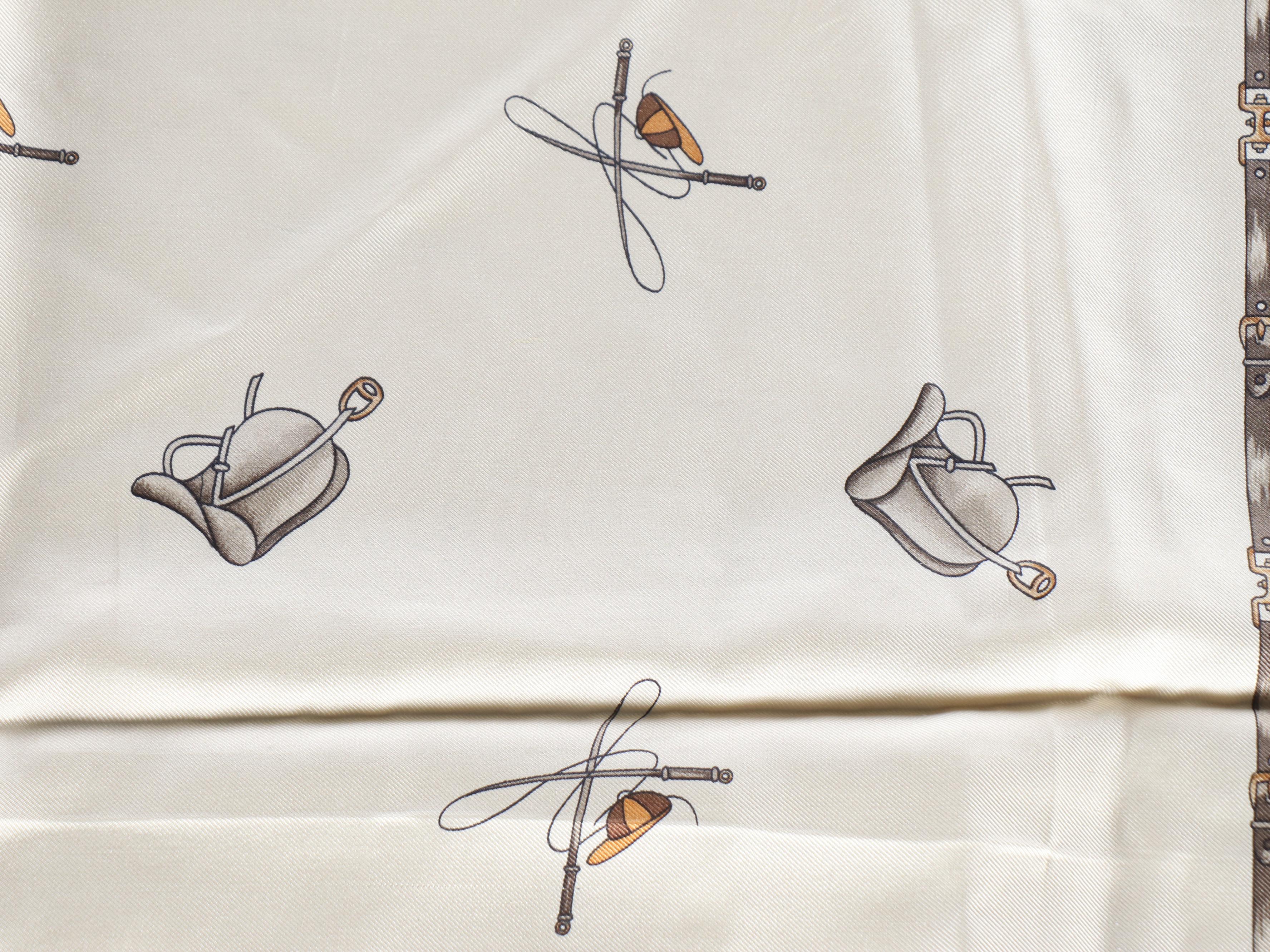 Celine Thoroughbred Racing Scarf 90 in Silk Twill