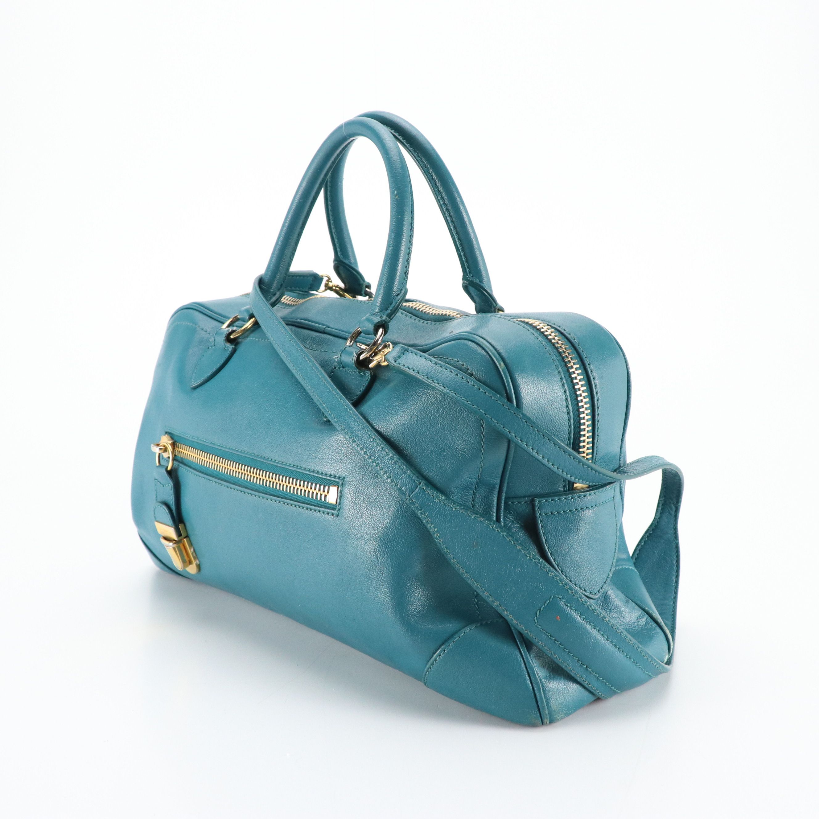 Marc Jacobs the Venetia Two-Way Bag in Teal Leather