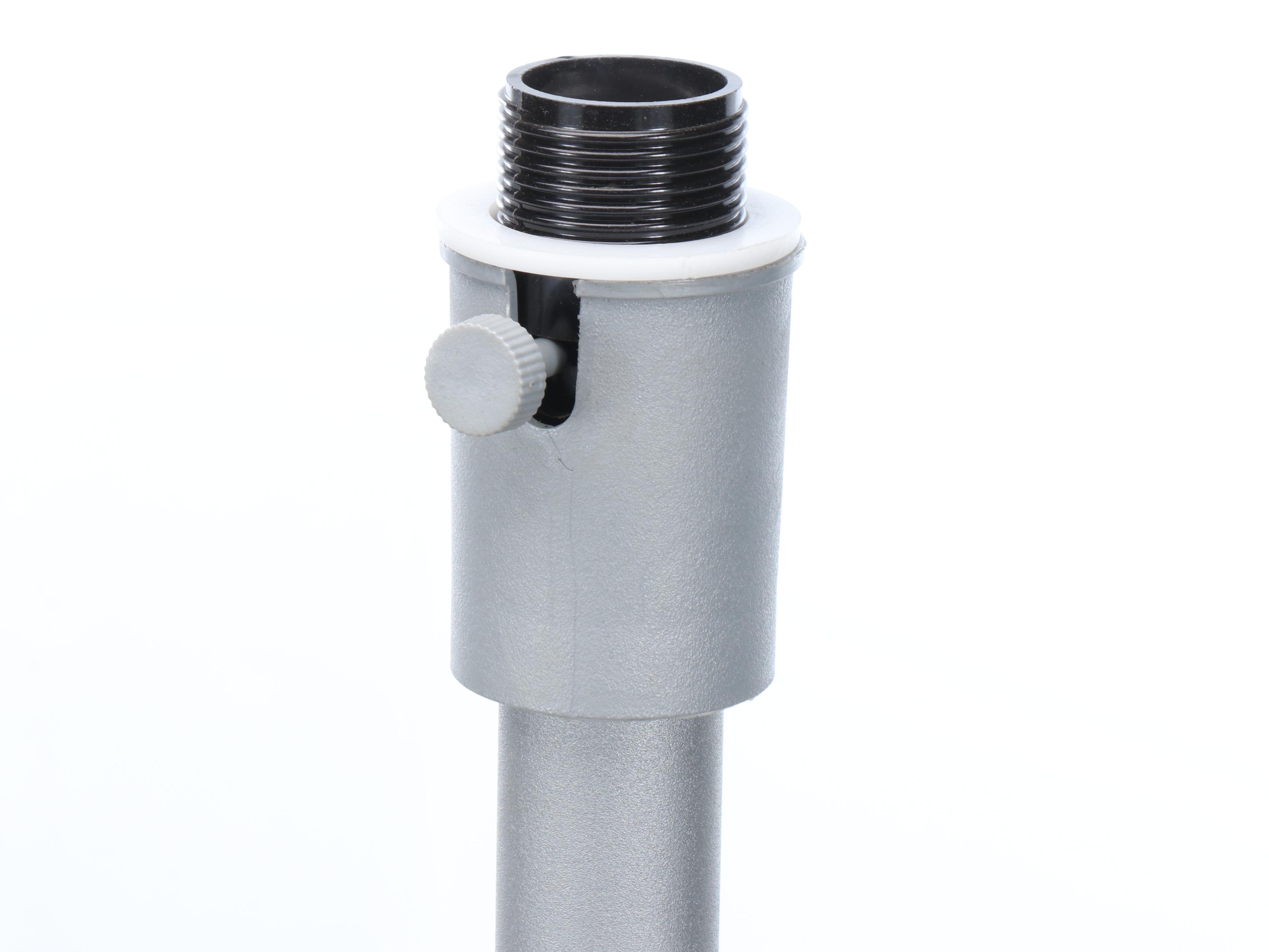 Mid Century Modern Style Wood Side Table with Attached Lamp