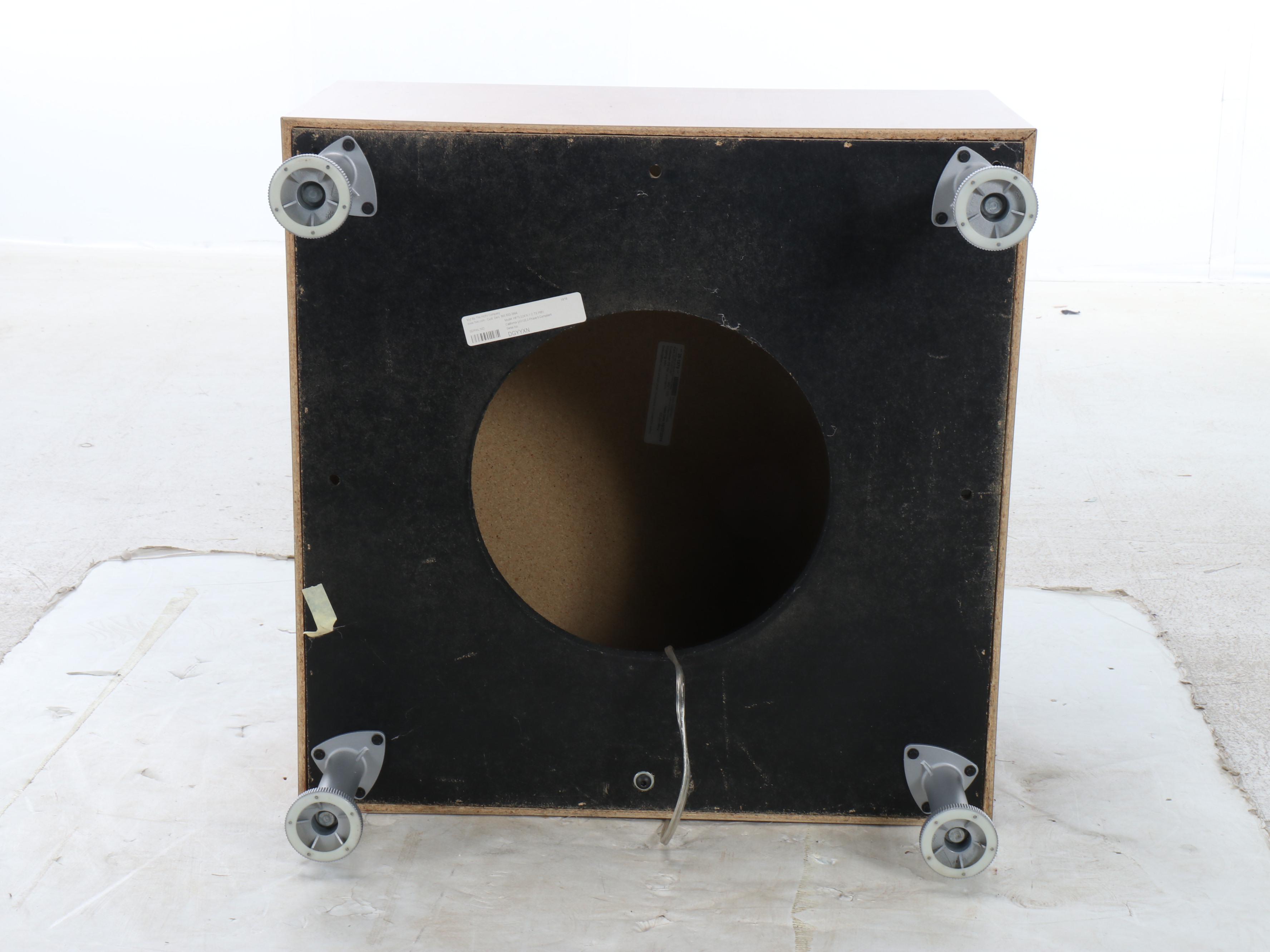 Mid Century Modern Style Wood Side Table with Attached Lamp