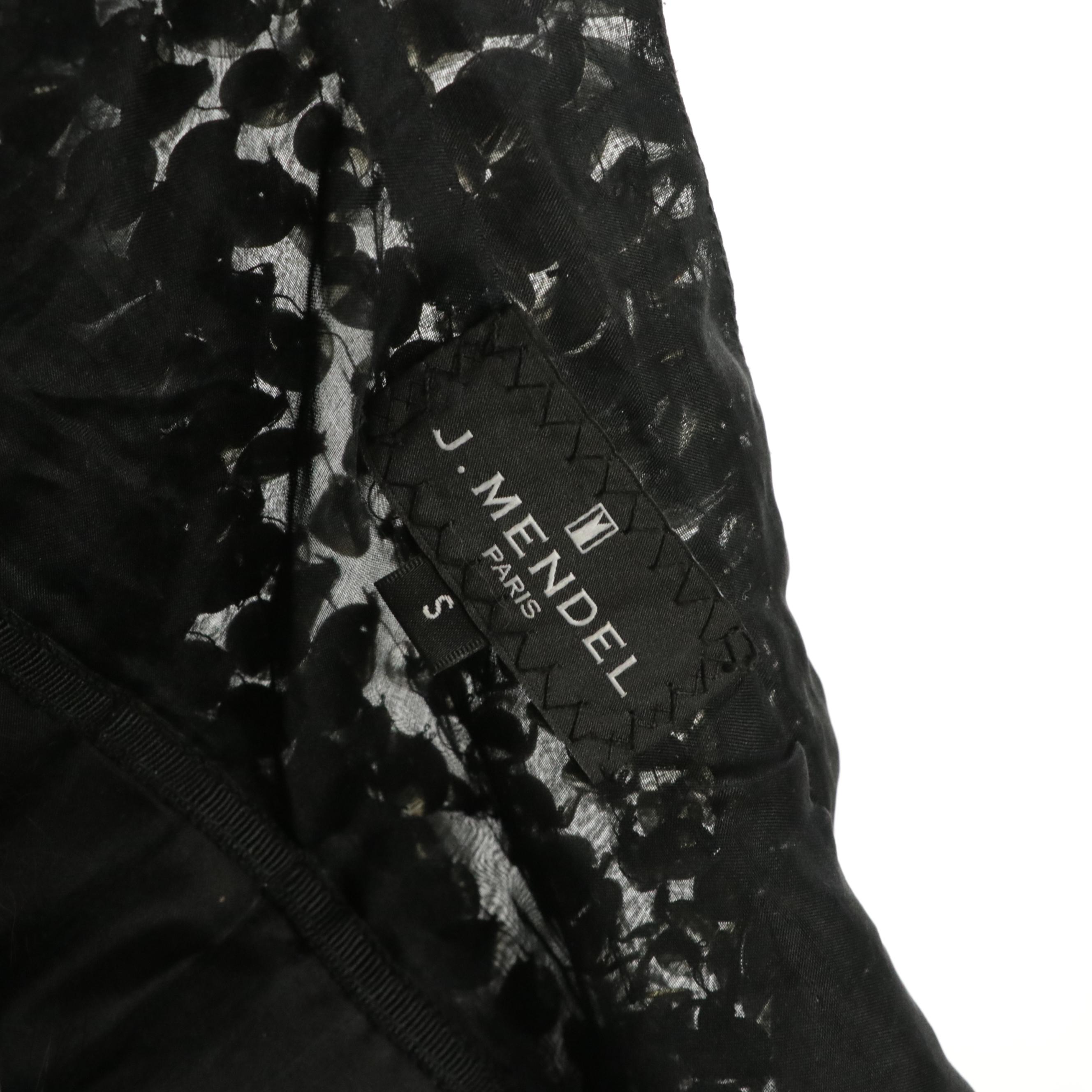 J. Mendel Mini Capelet Wrap in Dyed Tanuki Fur and Shell-Shaped Sequins