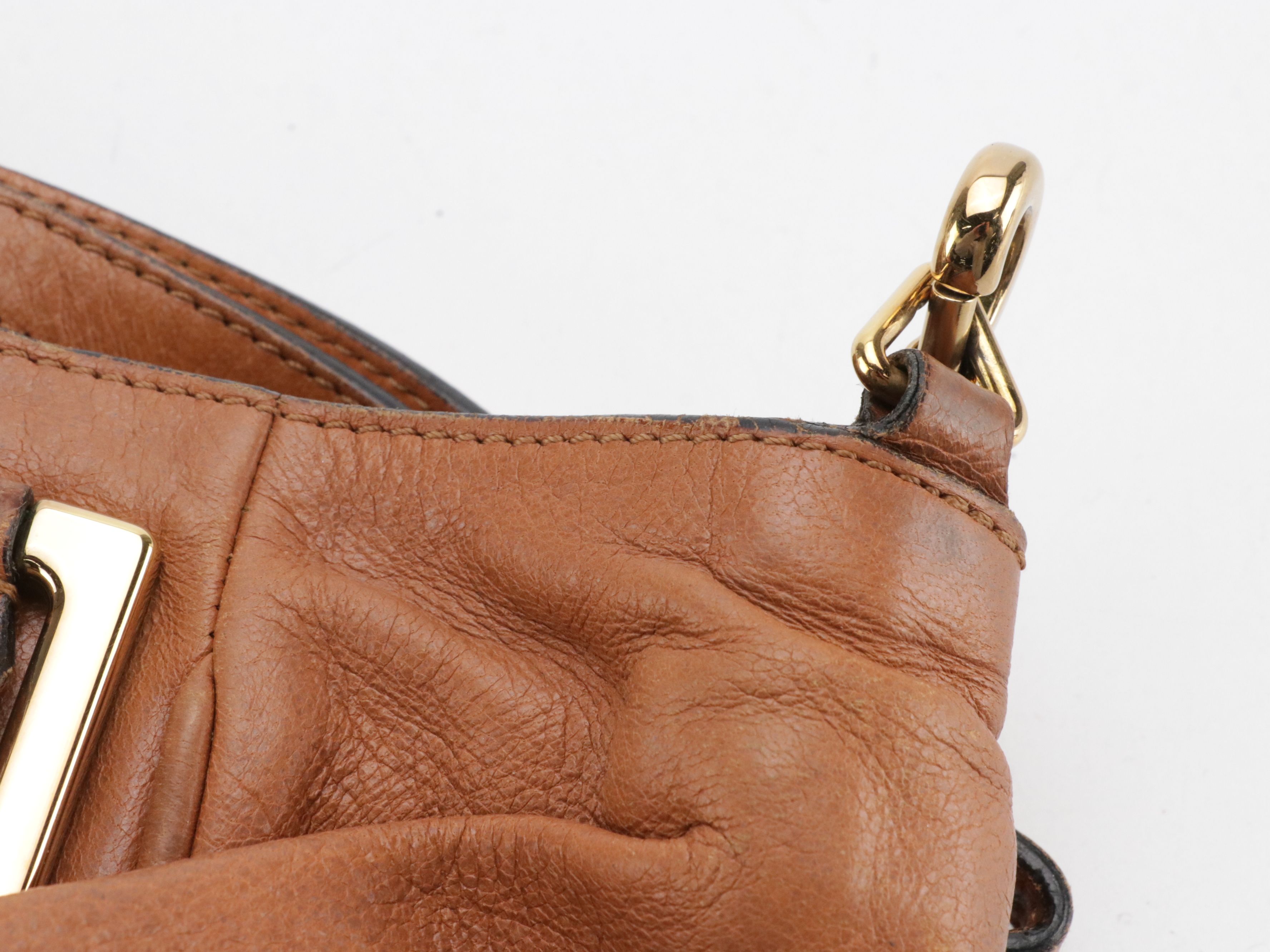 Chloé Mini Ethel Two-Way Satchel in Brown Calfskin Leather