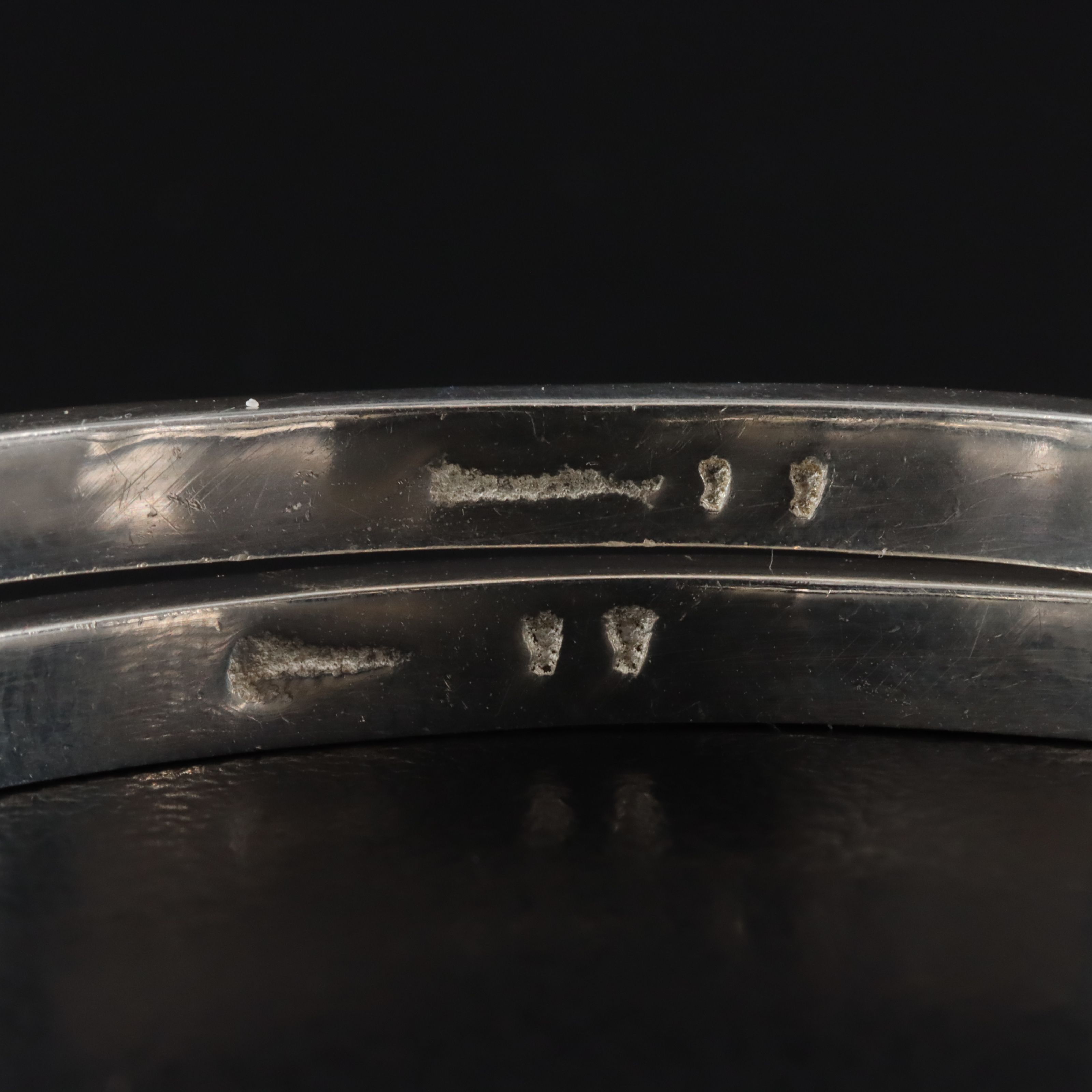 Sterling Sugilite Half Hoops