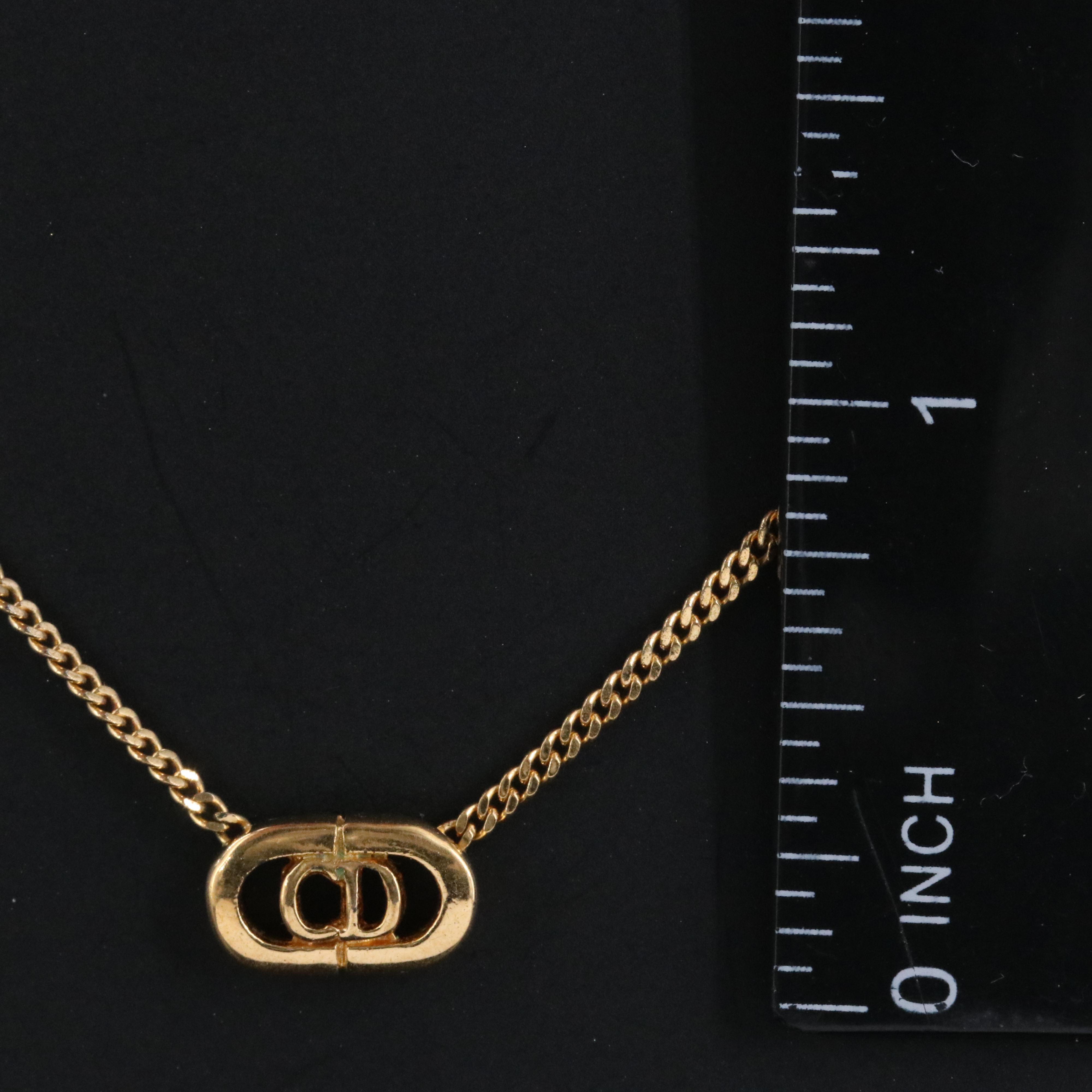 Christian Dior CD Logo Necklace
